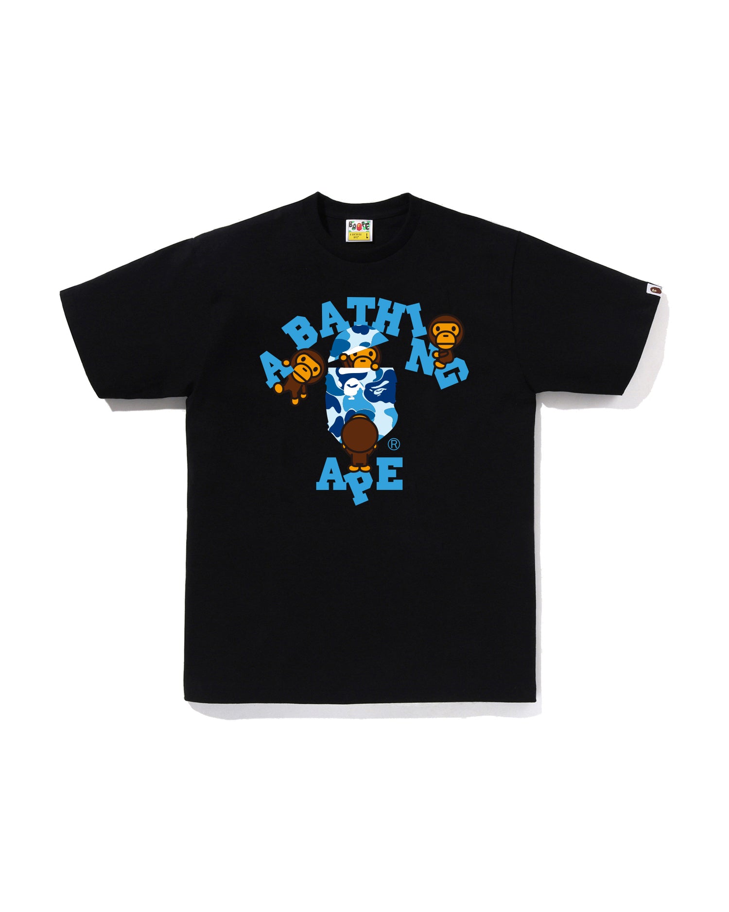 A BATHING APE® Abc Camo College Milo Tee | Bape official website