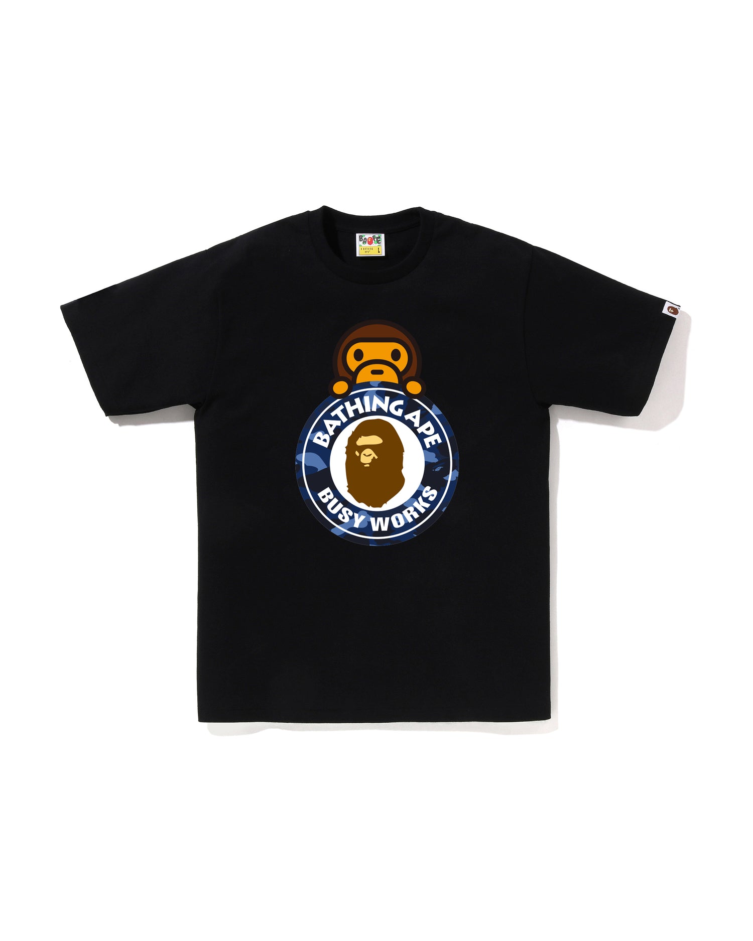 A BATHING APE® Color Camo Milo on Busy Works Tee | Bape official