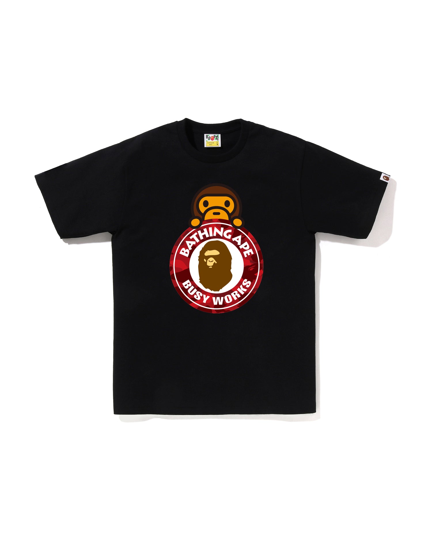 A BATHING APE® Color Camo Milo on Busy Works Tee | Bape official