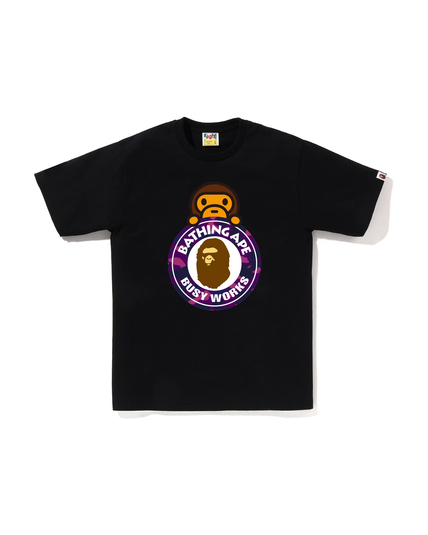 A BATHING APE® Color Camo Milo on Busy Works Tee | Bape official
