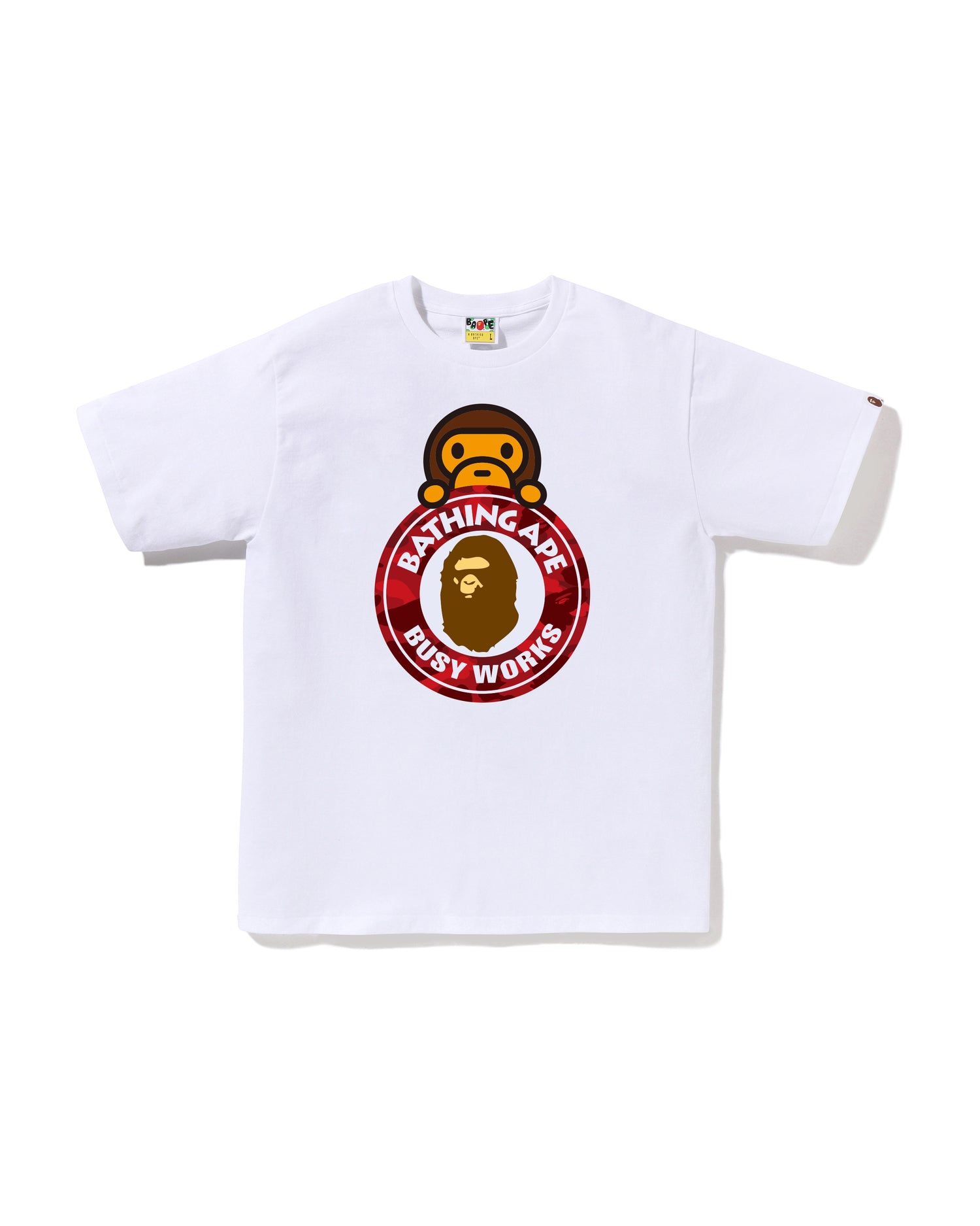 A BATHING APE® Color Camo Milo on Busy Works Tee | Bape official
