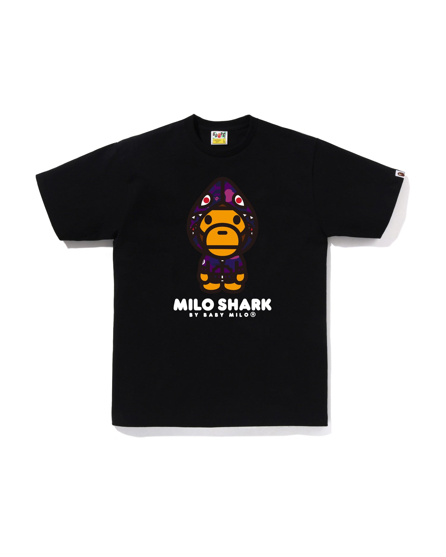 A BATHING APE シャーク ミロ Tシャツ 2XL 黒 A BATHING APE® Color Camo Milo Shark FZH Tee | Bape official