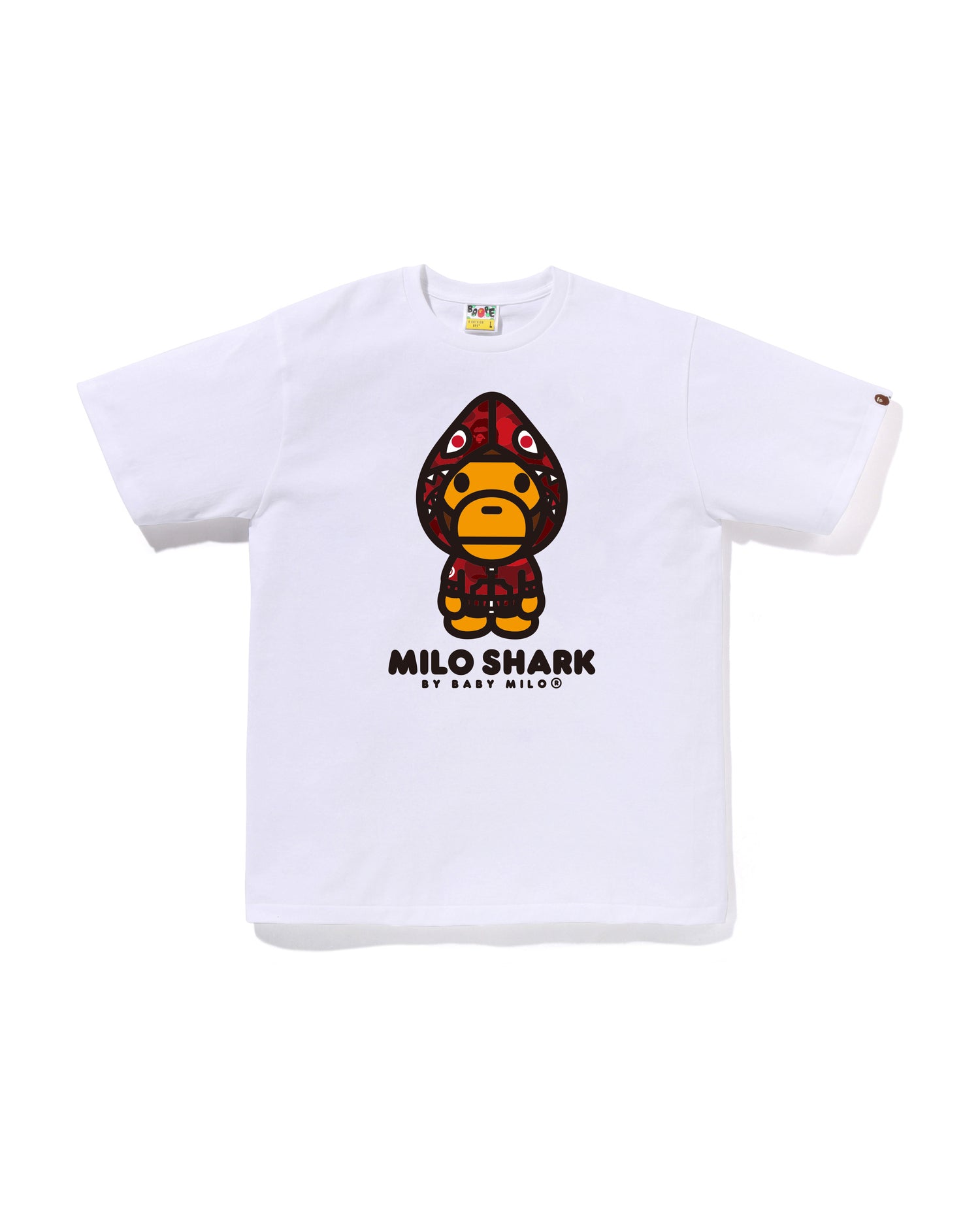 A BATHING APE® Color Camo Milo Shark FZH Tee | Bape official