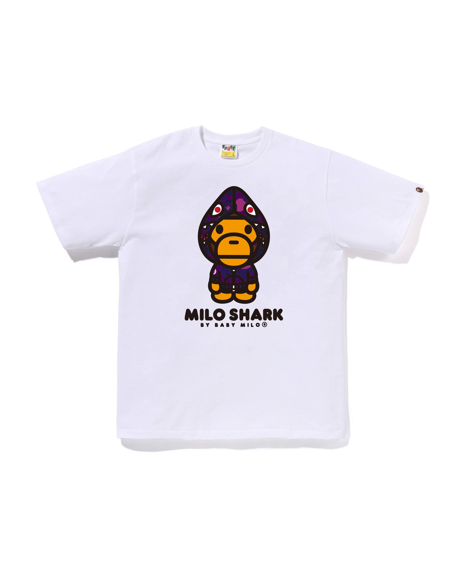 A BATHING APE® Color Camo Milo Shark FZH Tee | Bape official