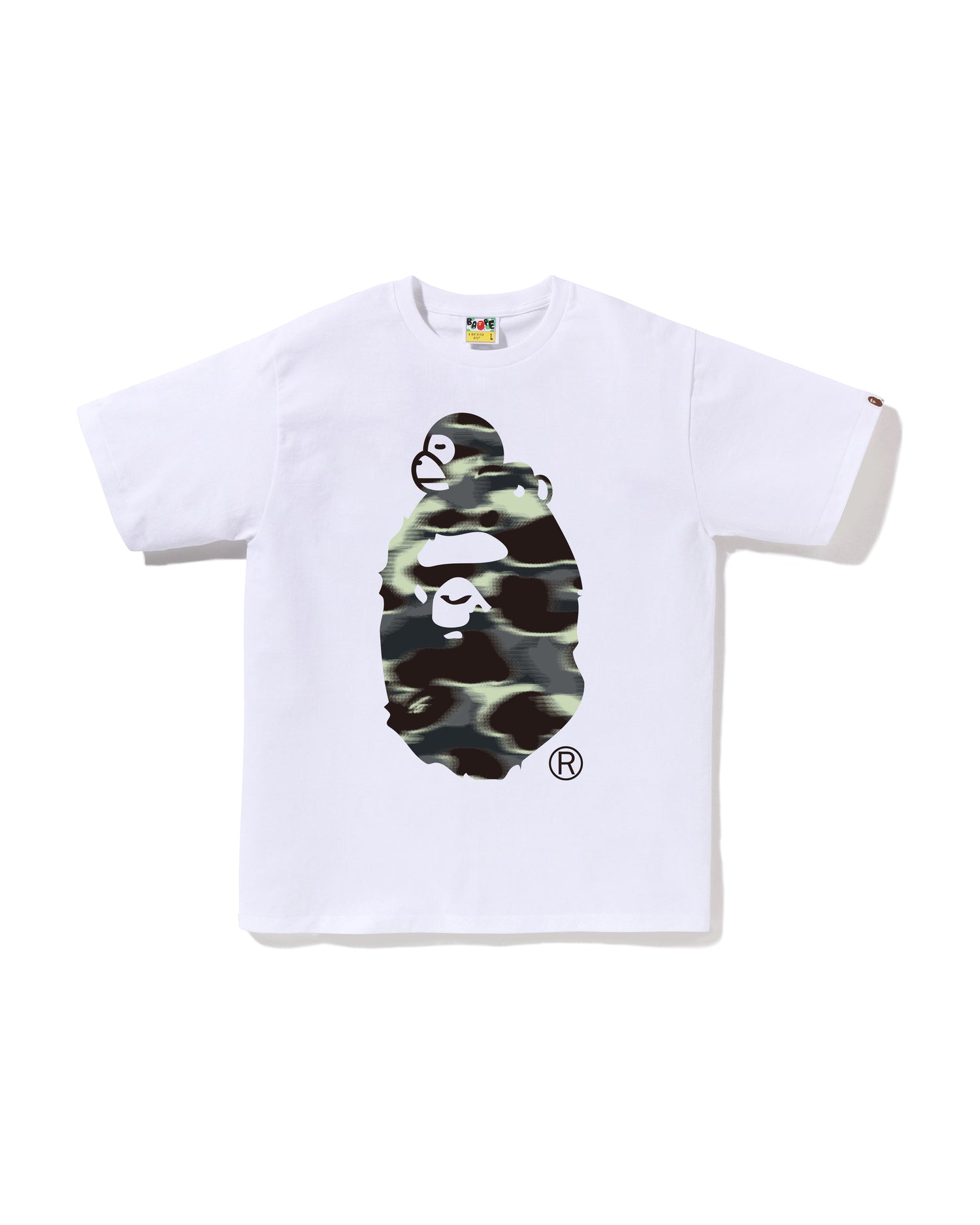 A BATHING APE® Screen Camo Milo On Big Ape Tee | Bape official