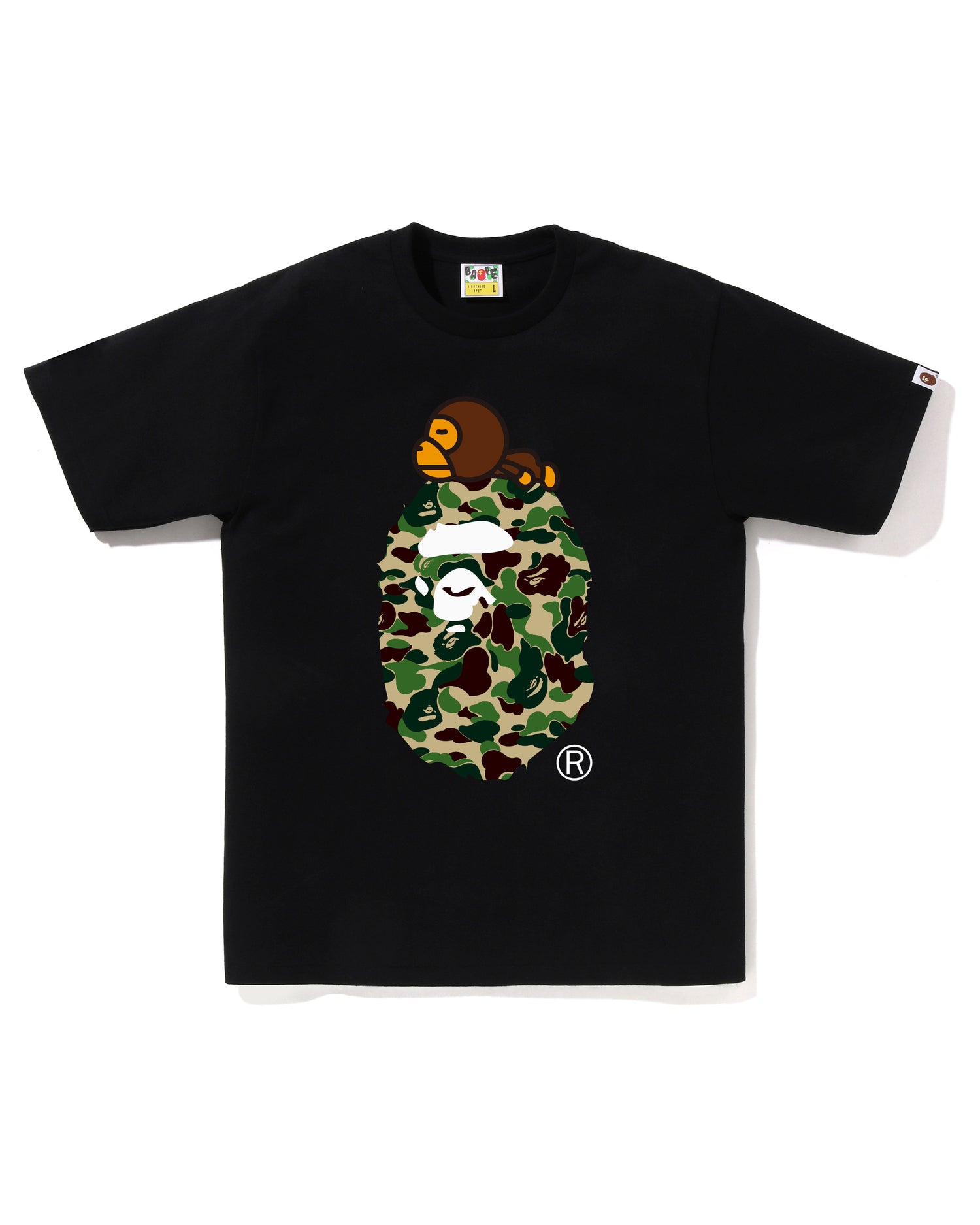 A BATHING APE® Abc Camo Milo on Big Ape Tee | Bape official