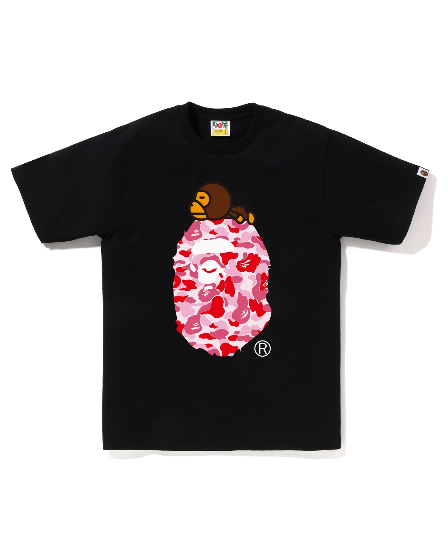 トップス vintage A BATHING APE w two milo design A Bathing Ape Shirt Youth Medium Black Vintage Baby Milo Tee