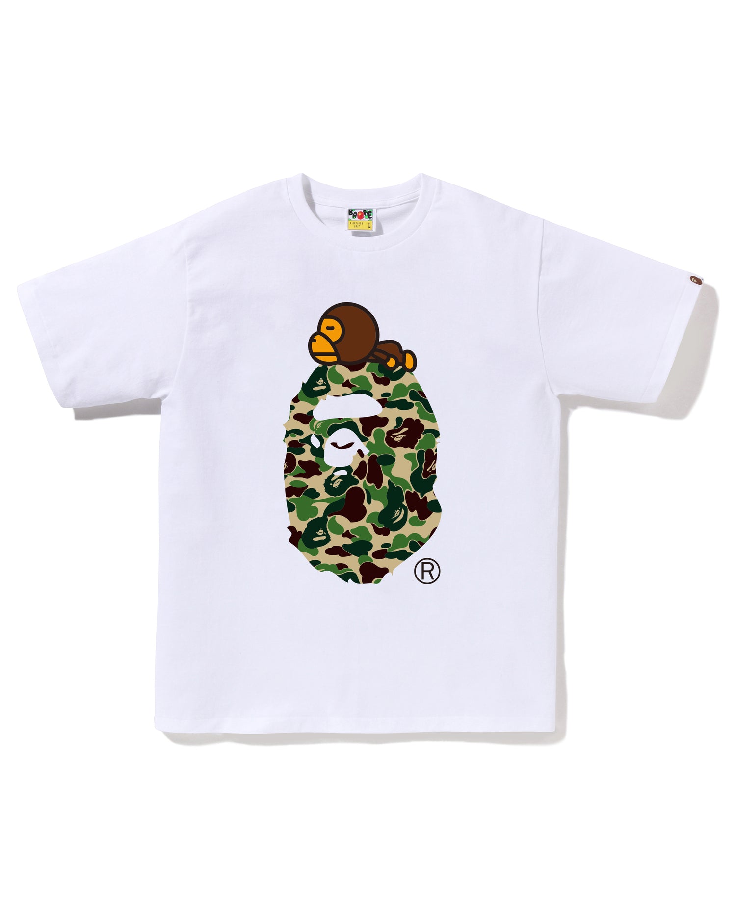 A BATHING APE® Abc Camo Milo on Big Ape Tee | Bape official