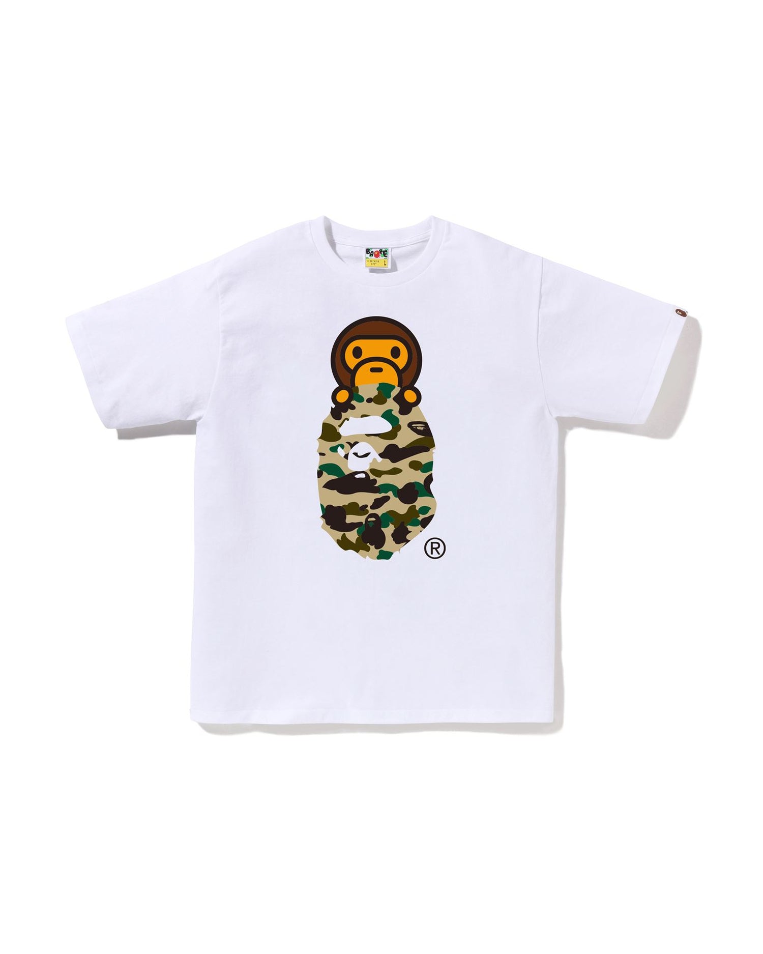 トップス A BATHING APE SOLID CAMO MILO TEE A BATHING APE® 1st Camo Milo On Ape Head Tee | Bape official