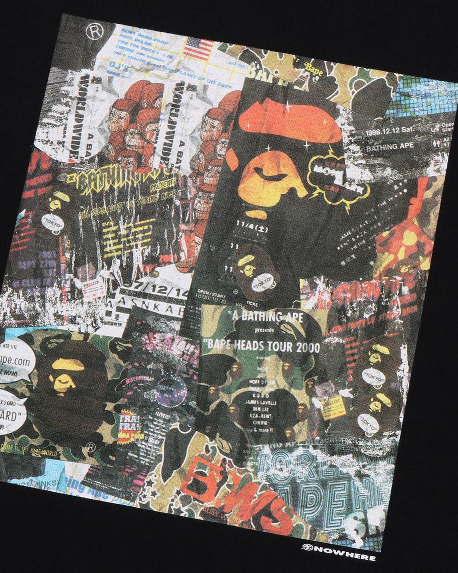 A BATHING APE® BAPE Flyer Pattern Print Tee | Bape official