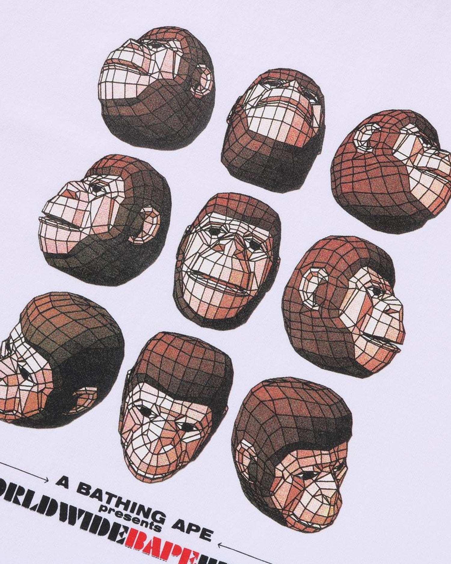 A BATHING APE® Polygon Ape Head Tee | Bape official website – INT.BAPE.COM