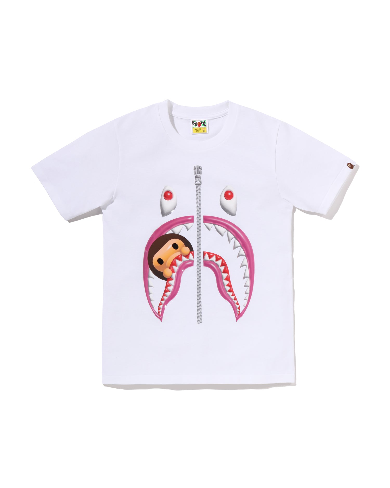 BAPE® SHARK MILO ON BAPE TEE ホワイトXS A BATHING APE® 3d Milo Shark Tee | Bape official website – INT