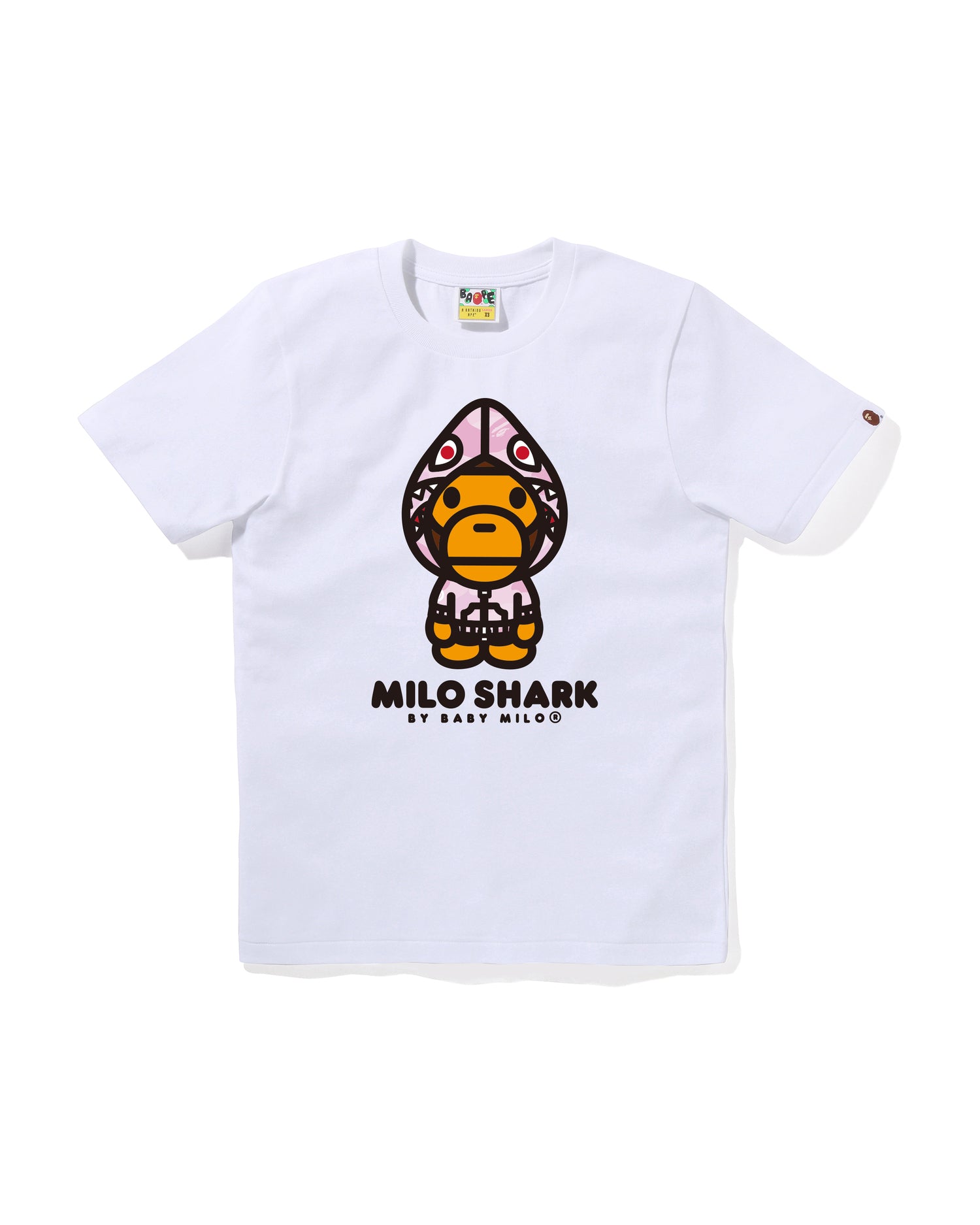 A BATHING APE® Pastel Color Camo Milo Shark FZH Tee | Bape