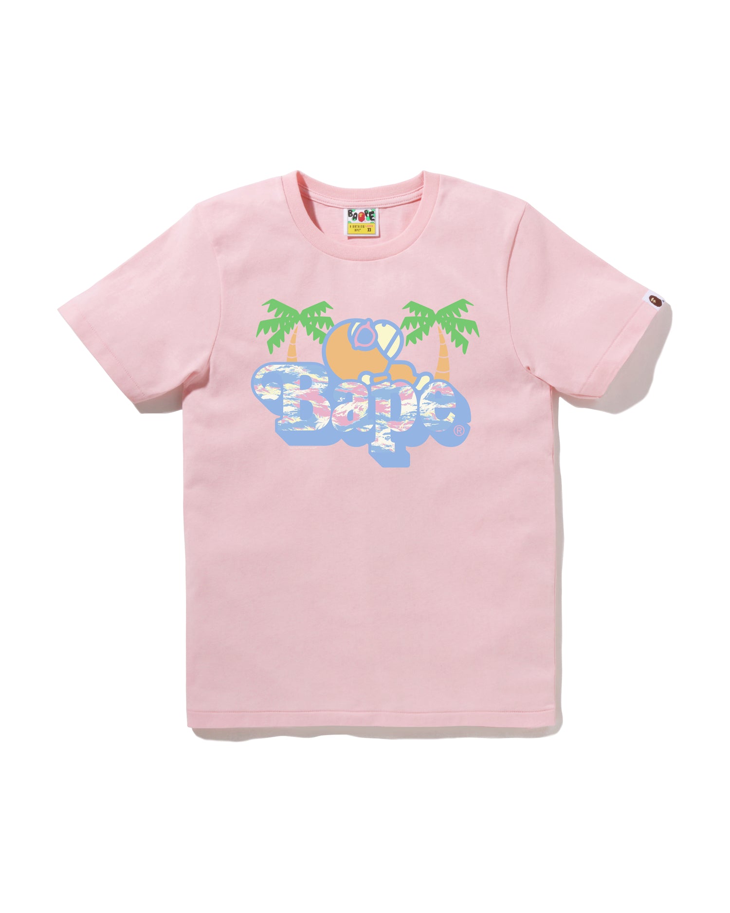 【BAPE】PALM TREE PATTERN MILO ON BAPE TEE 要在庫確認 A BATHING APE® Palm Tree Pattern Milo On BAPE Tee | Bape