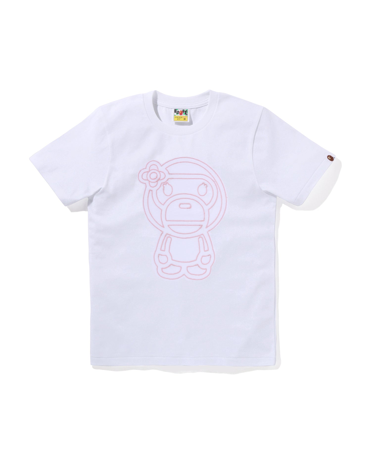 ape lisa Bape ホワイト ロゴ Tシャツ S A BATHING APE® Chain Stitch Baby Lisa Tee | Bape official website