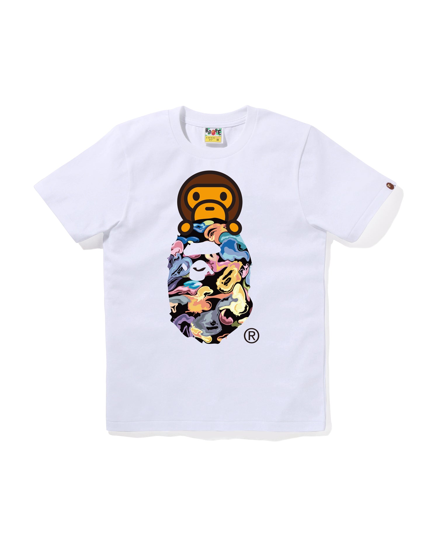 A BATHING APE® Art Camo Milo On Ape Head Tee | Bape official