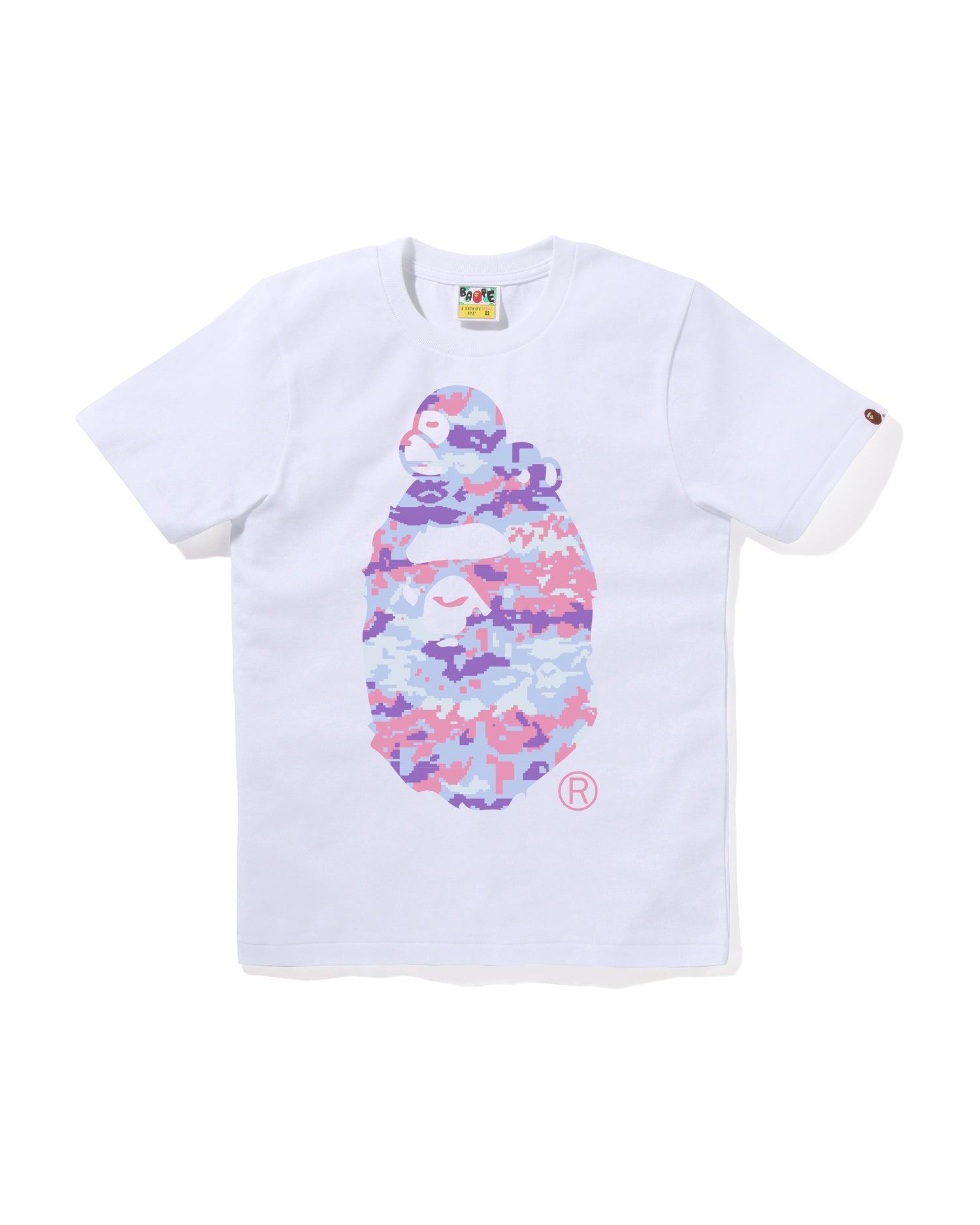 A BATHING APE® Multi Pixel Camo Milo On Big Ape Tee | Bape