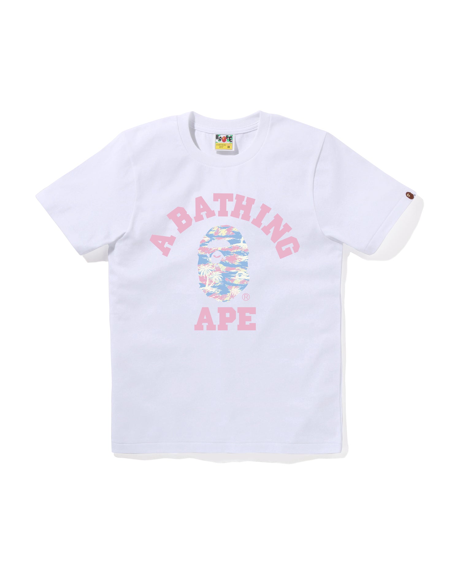 A BATHING APE® Palm Tree Camo College Tee | Bape official