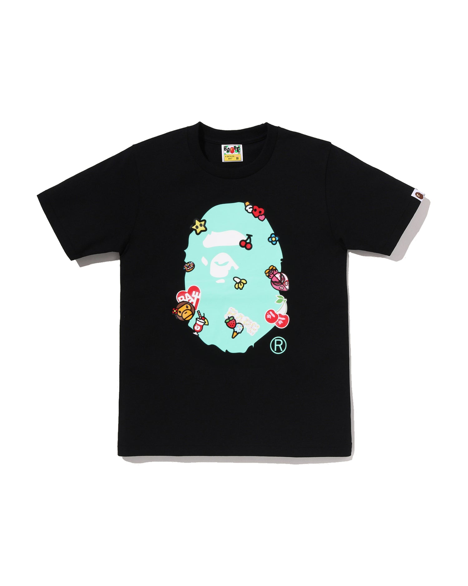 A BATHING APE® Stickers on Ape Head Tee | Bape official website