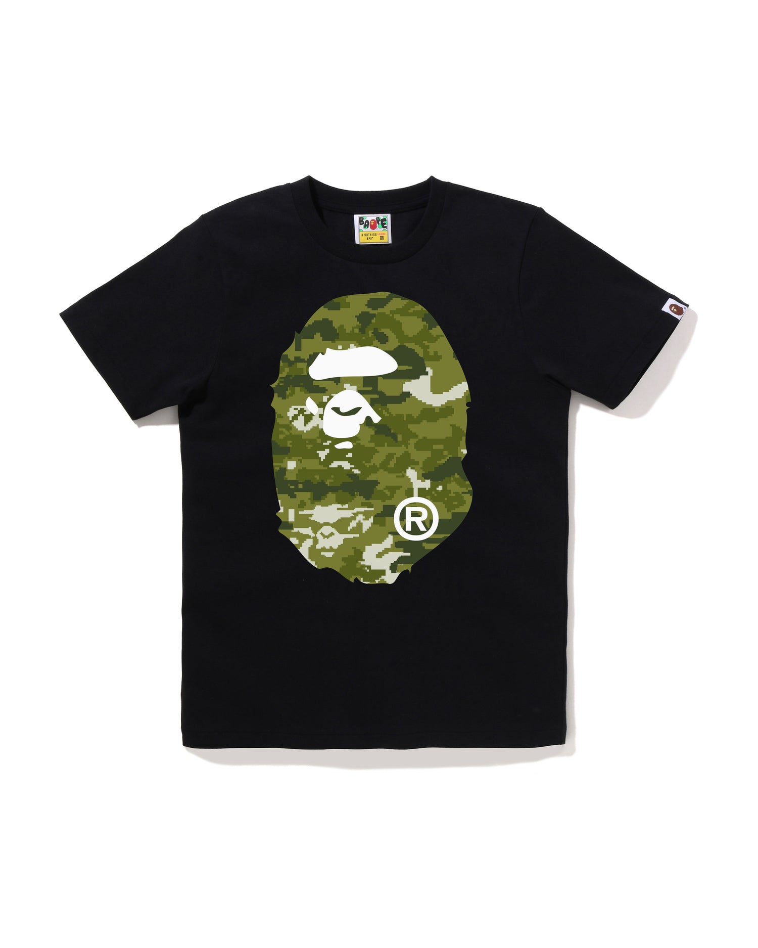 A BATHING APE® Multi Pixel Camo Big Ape Head Tee | Bape official