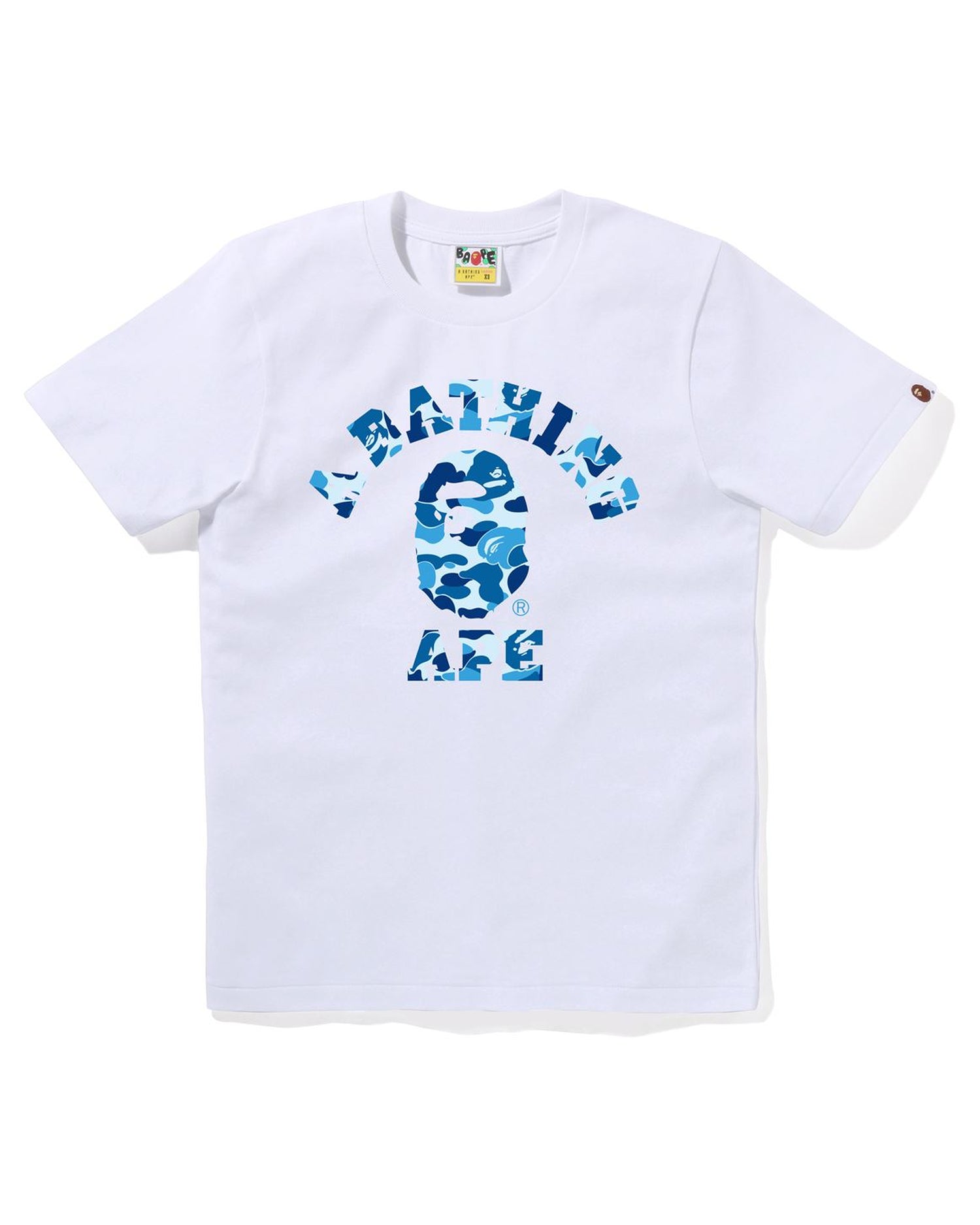 A BATHING APE Abc Camo College Tee Bape official website INT.BAPE.COM