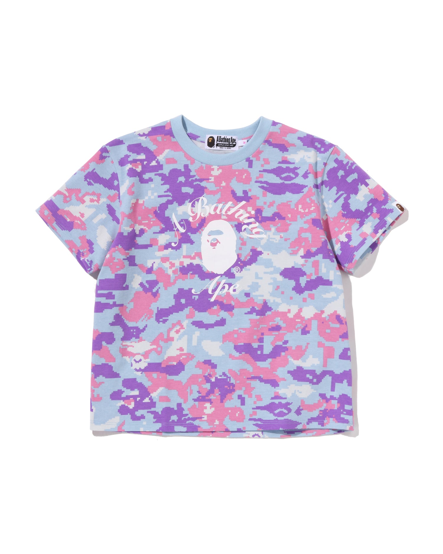 A BATHING APE® Multi Pixel Camo College Mini Tee | Bape official