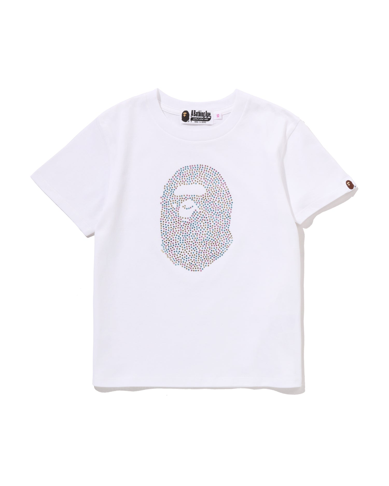 A BATHING APE® Ape Head Crystal Stone Mini Tee | Bape official