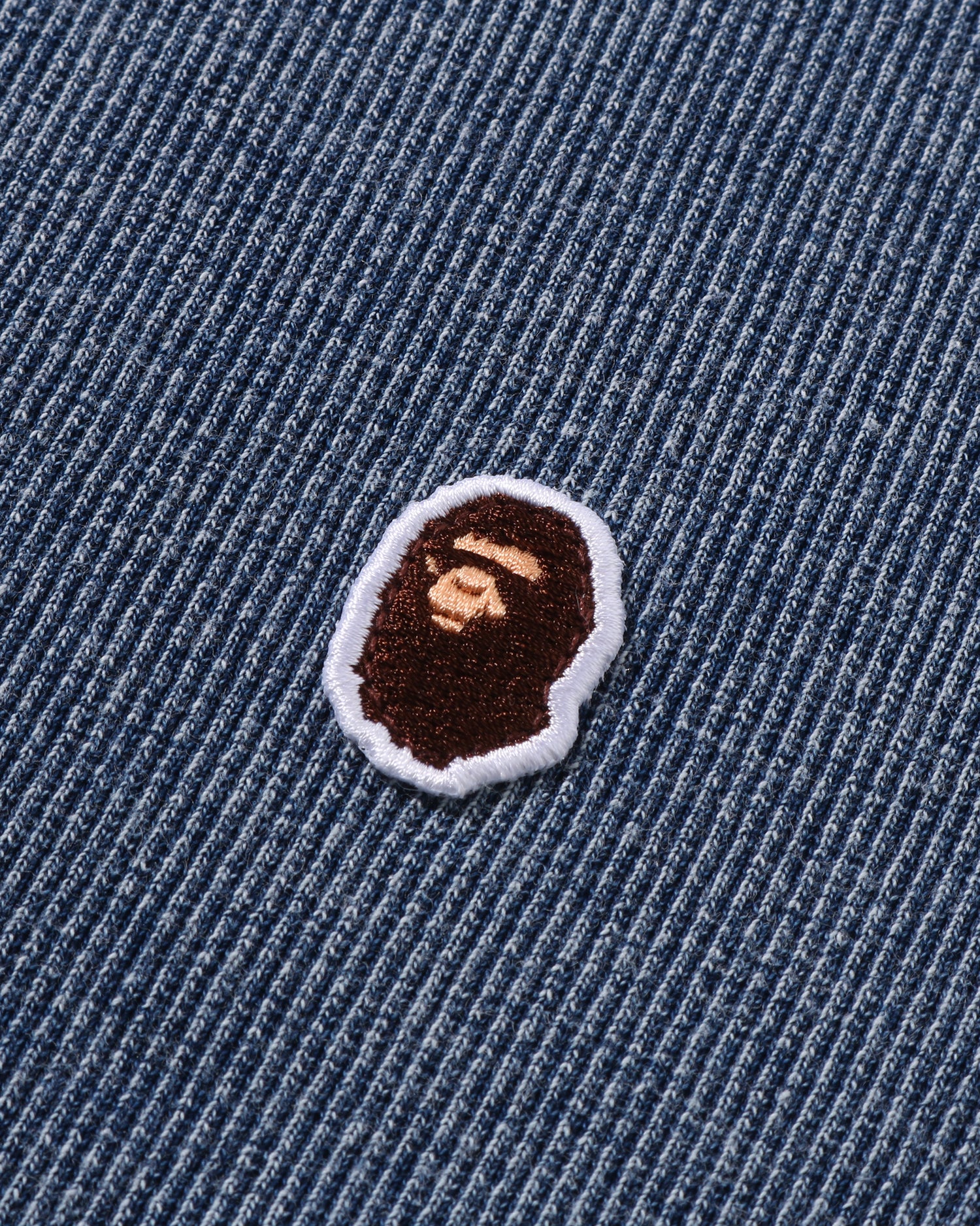 A BATHING APE® Ape Head One Point Indigo Cropped Tee | Bape