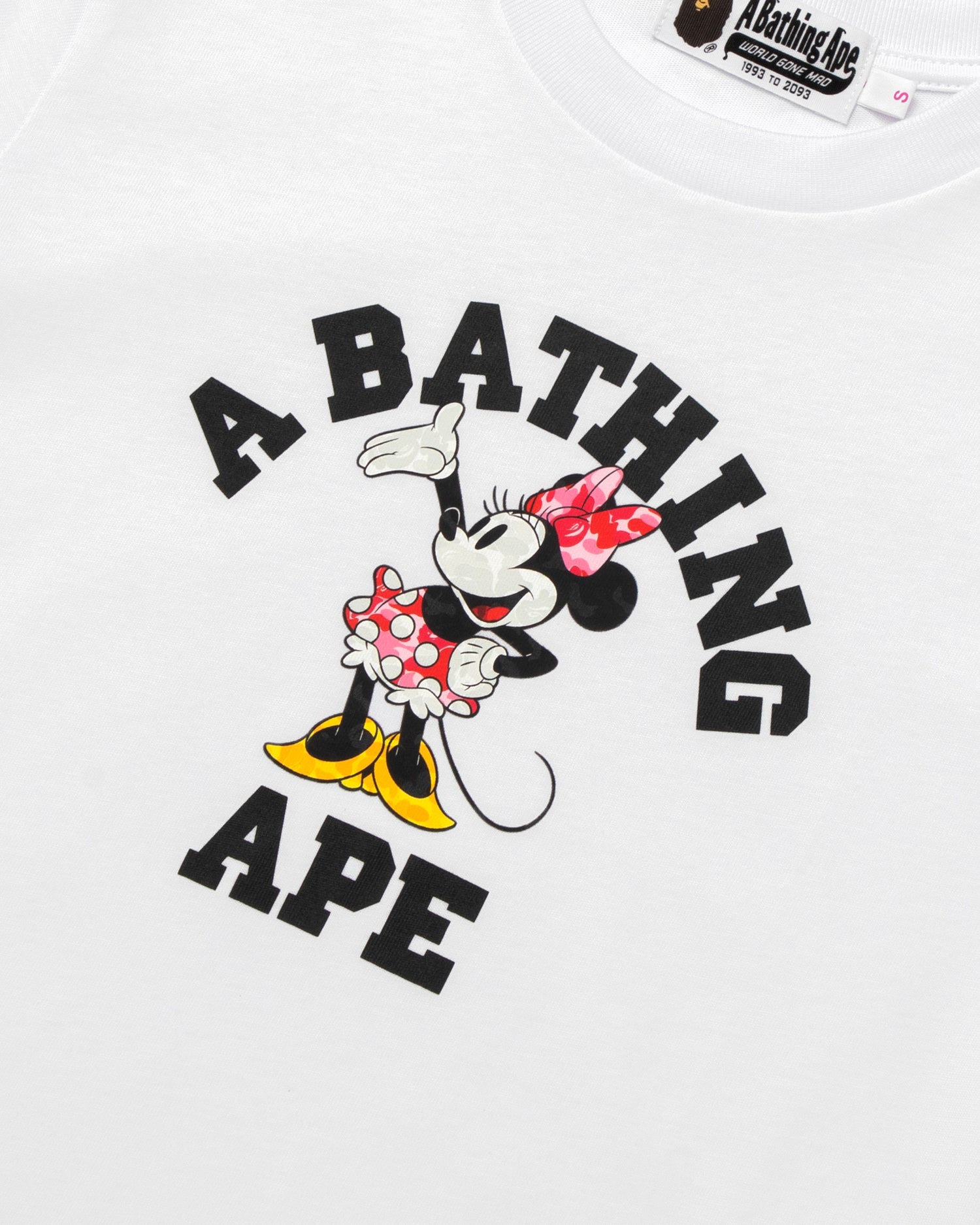 A BATHING APE® X Disney Minnie Mouse College Relaxed Mini Tee