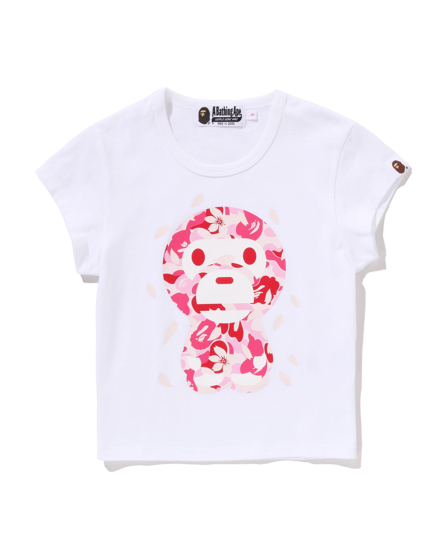 A BATHING APE® Abc Sakura Camo Baby Milo Cropped Tee | Bape