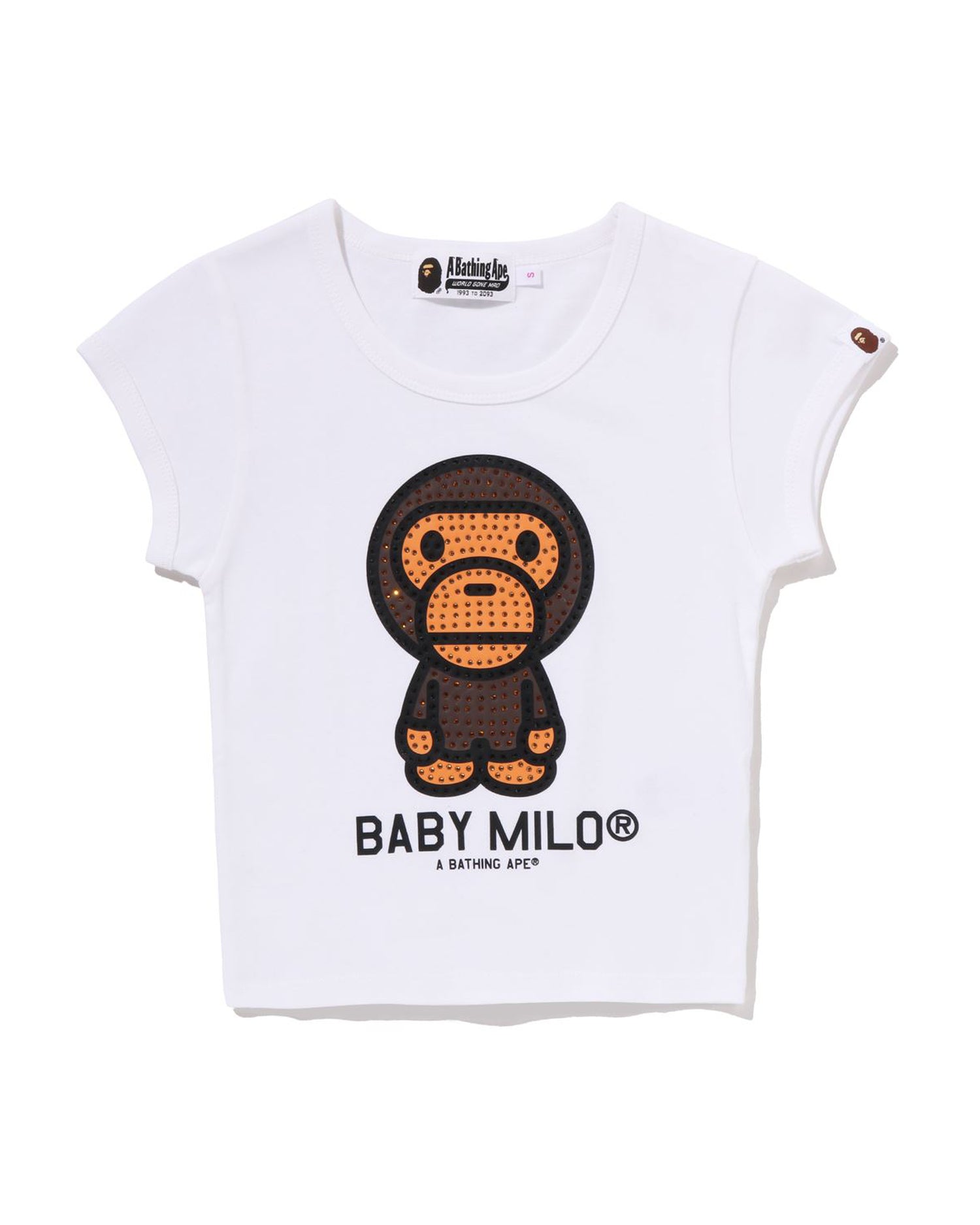 A BATHING APE® Baby Milo Cystal Stone Cropped Tee | Bape official