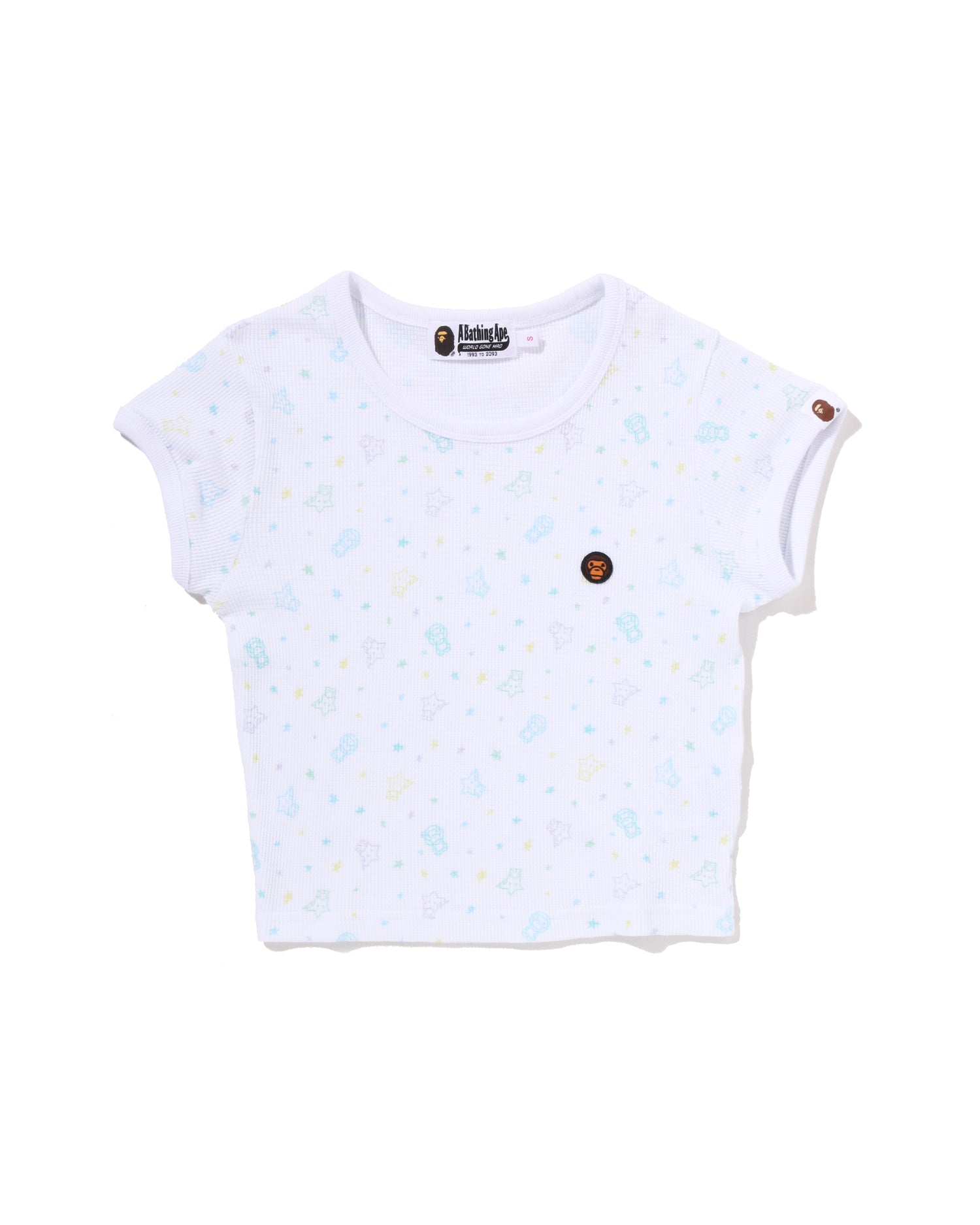 A BATHING APE 星柄ポロシャツ XXS A BATHING APE® Lisa Milo STA Pattern One Point Cropped Tee | Bape