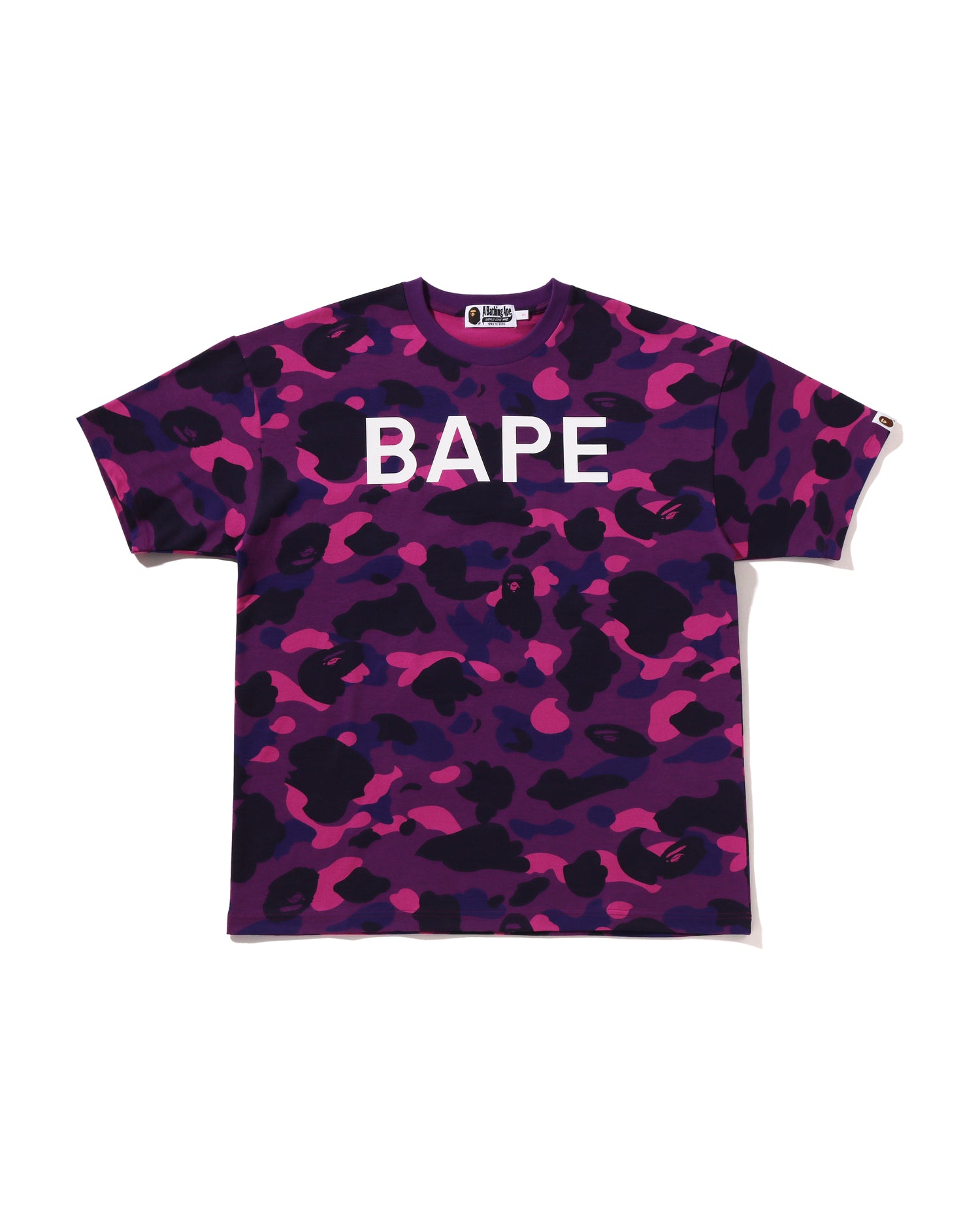 A BATHING APE® BAPE Logo Color Camo Oversized Tee | Bape official