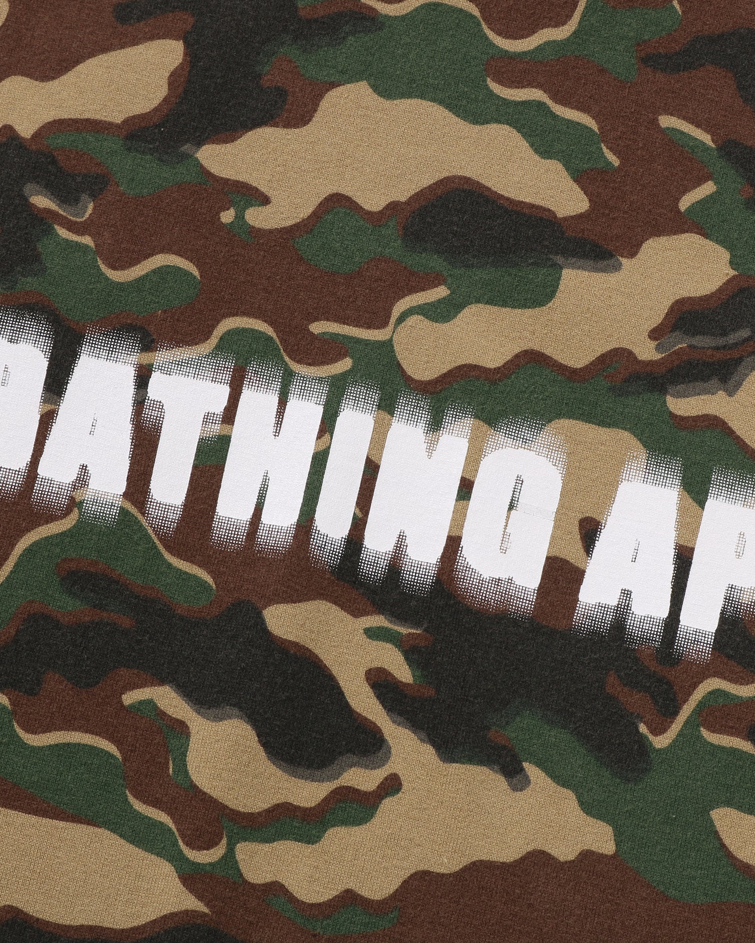 A BATHING APE® Glitch Woodland Camo Heavy Wash Bathing Ape Cropped