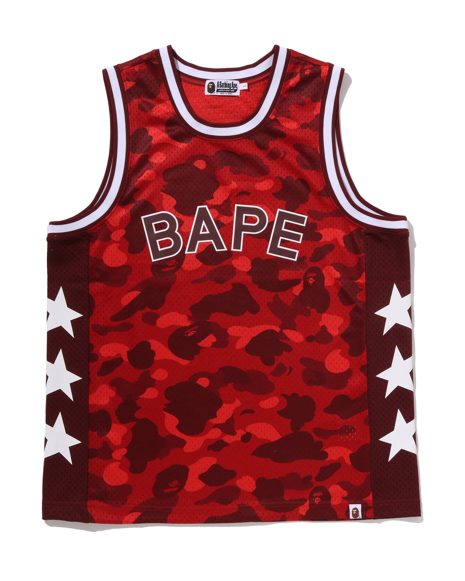 A BATHING APE® Color Camo Mesh Multi Logo Relaxed Fit Tank Top