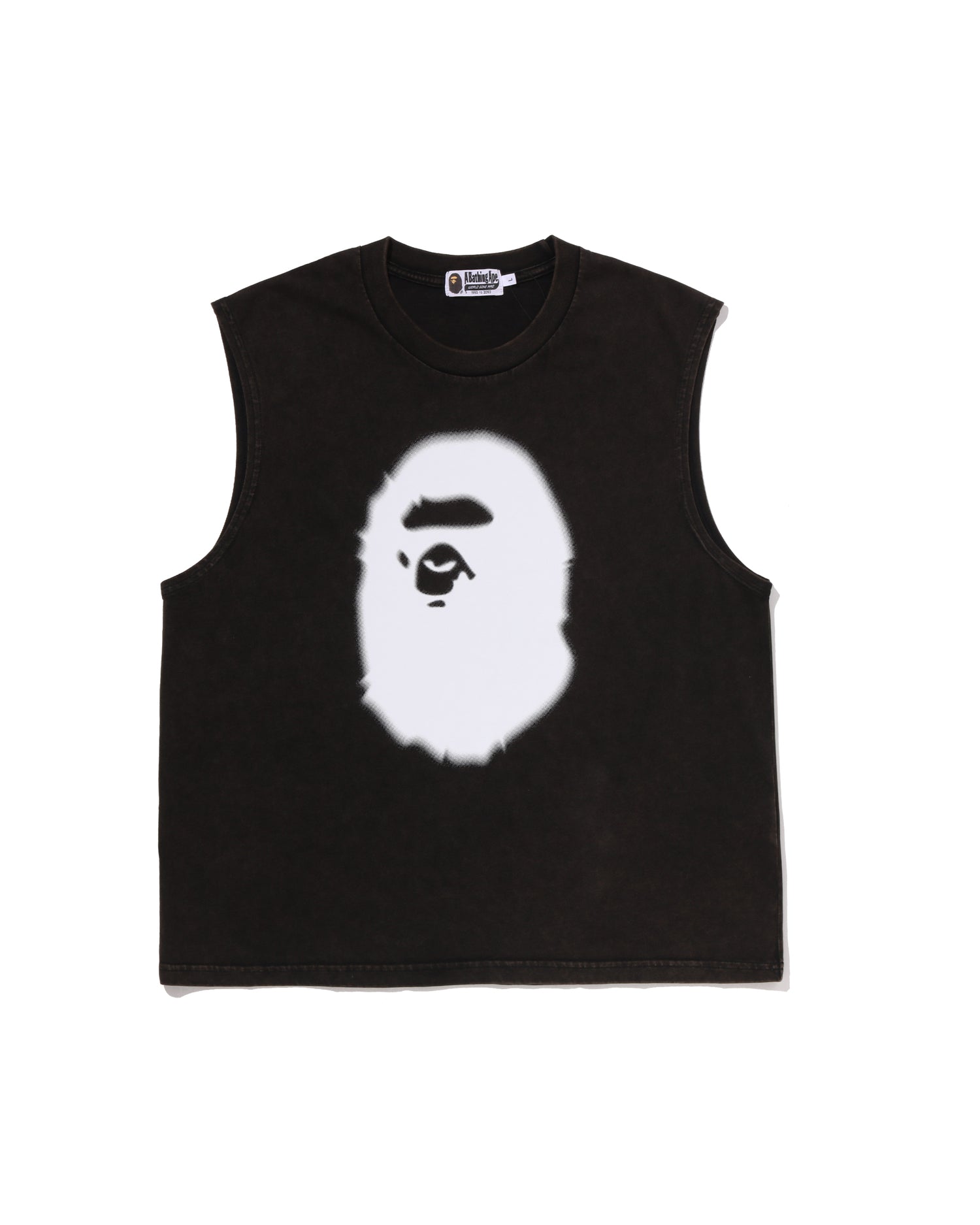 A BATHING APE® Heavy Wash Ape Head Cropped Fit Tank Top | Bape