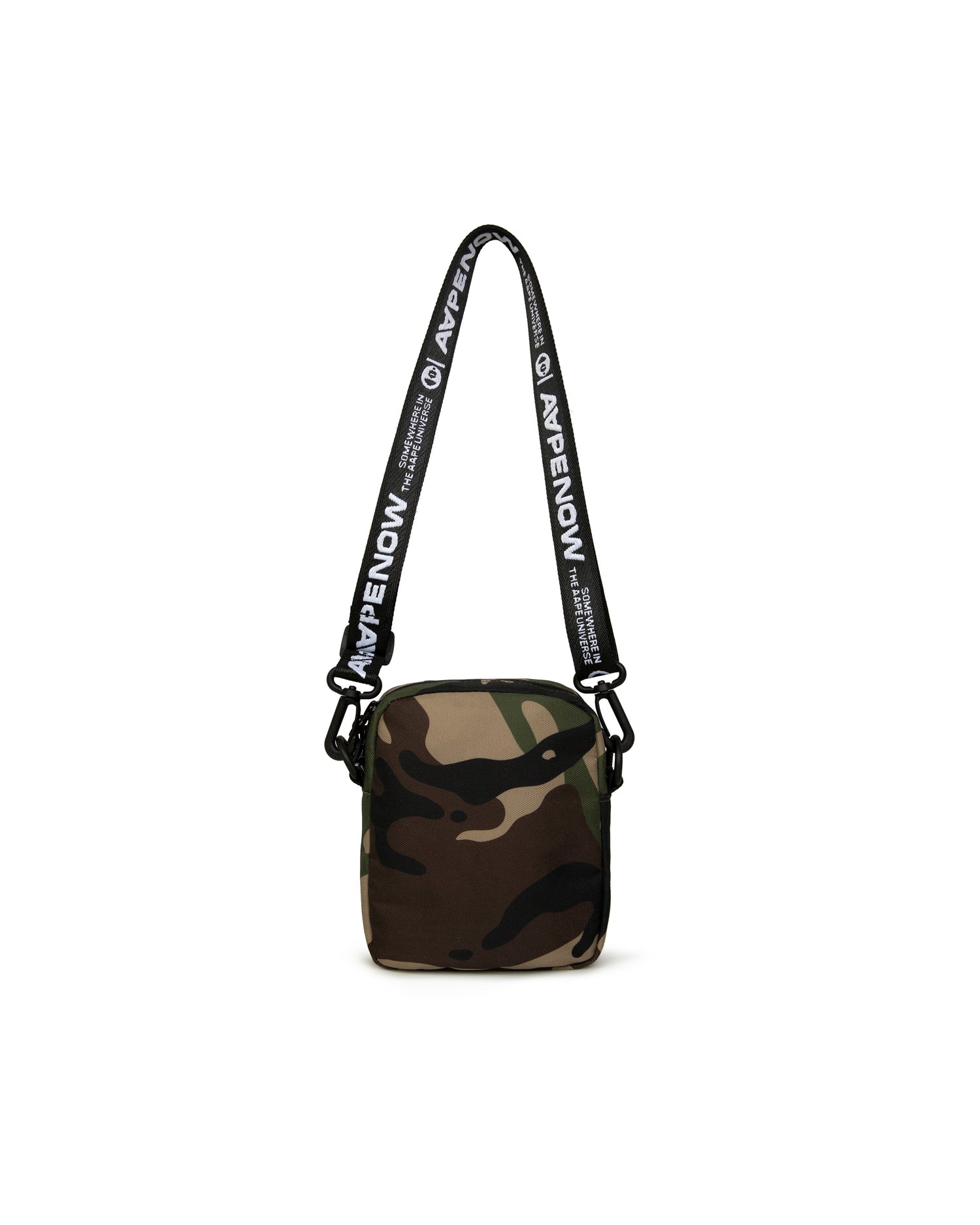 Moonface patch camo crossbody bag