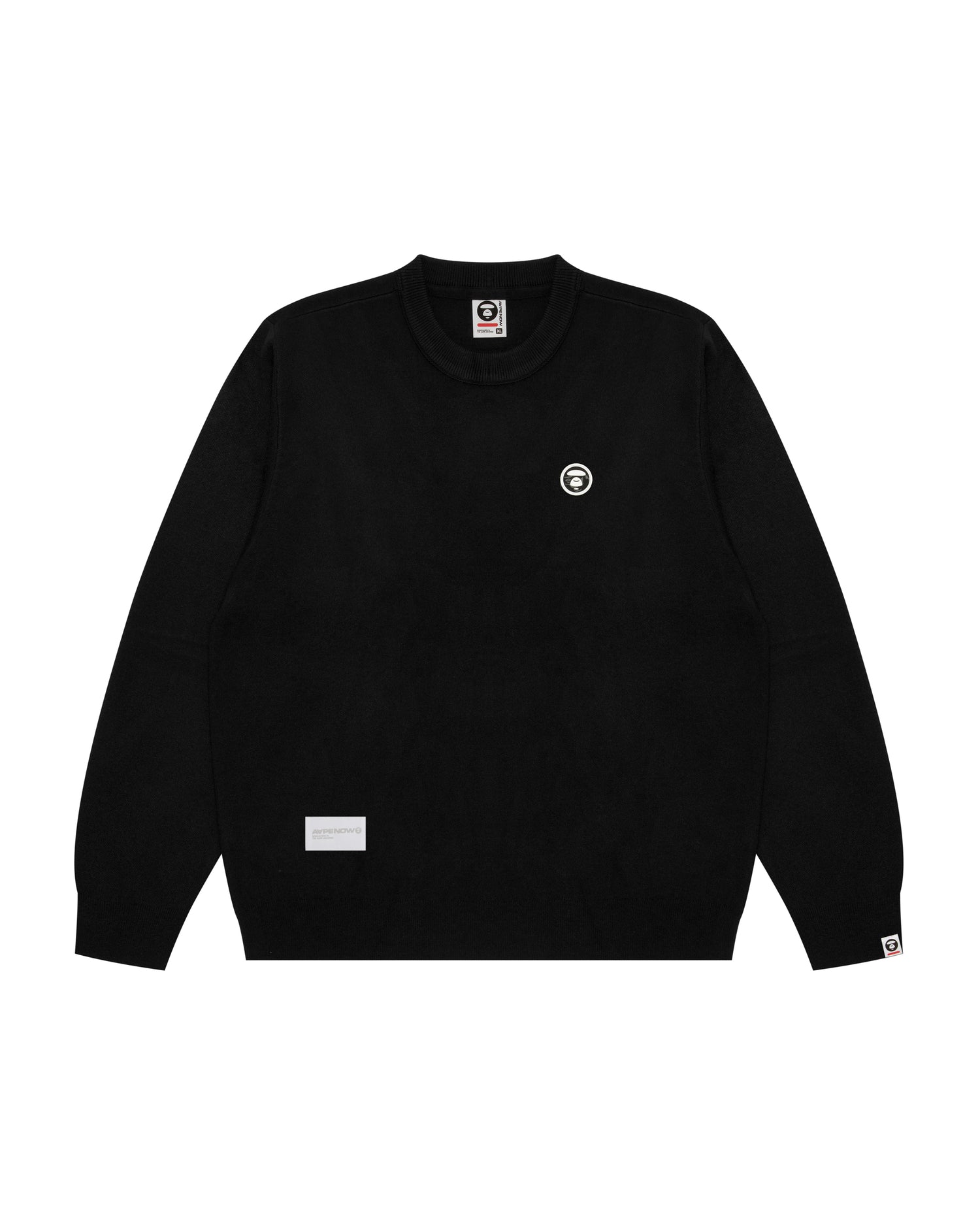 A BATHING APE Head Moon Crewneck XL ブラック