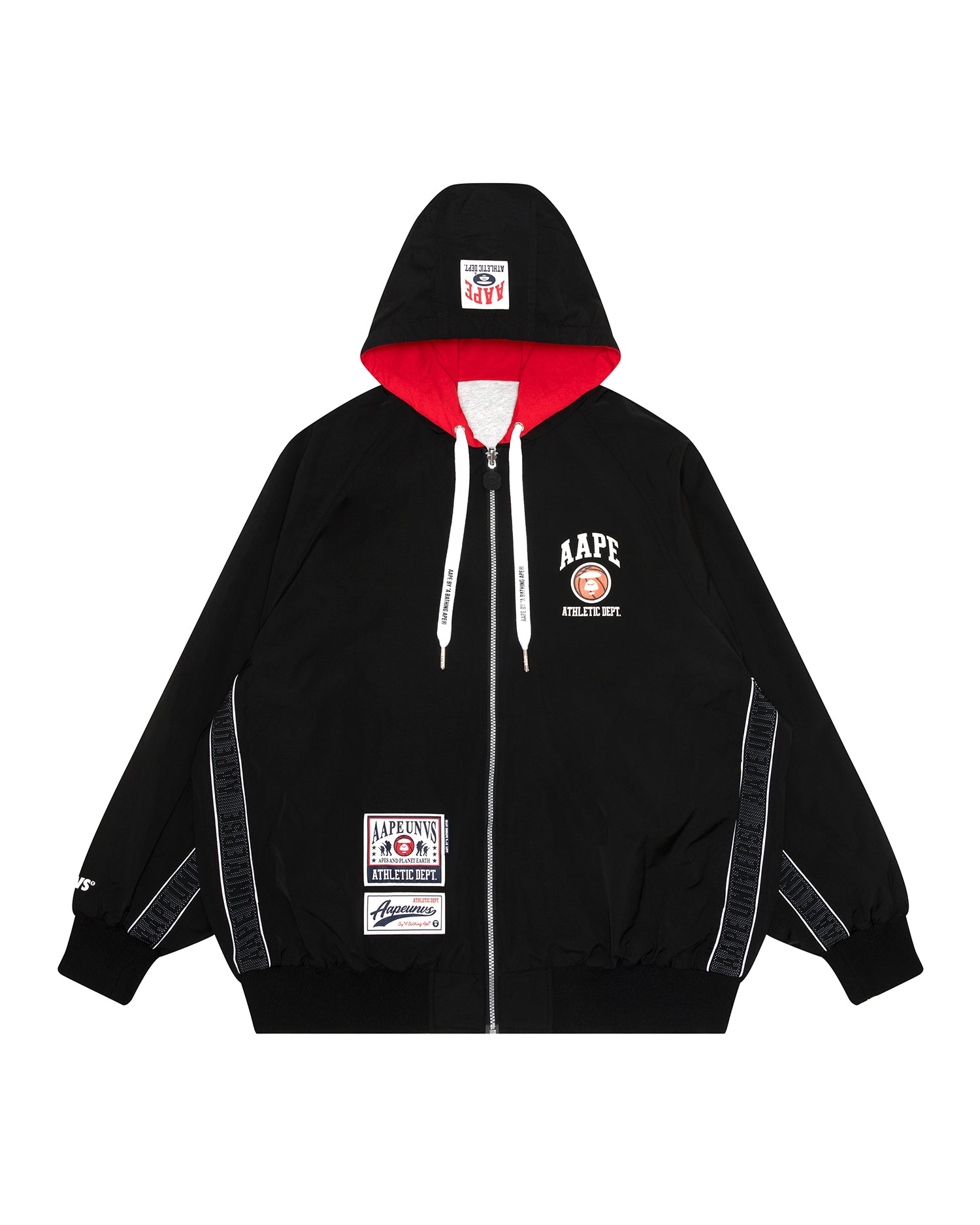 AAPE Moonface embroidered reversible zip-up hoodie | Bape