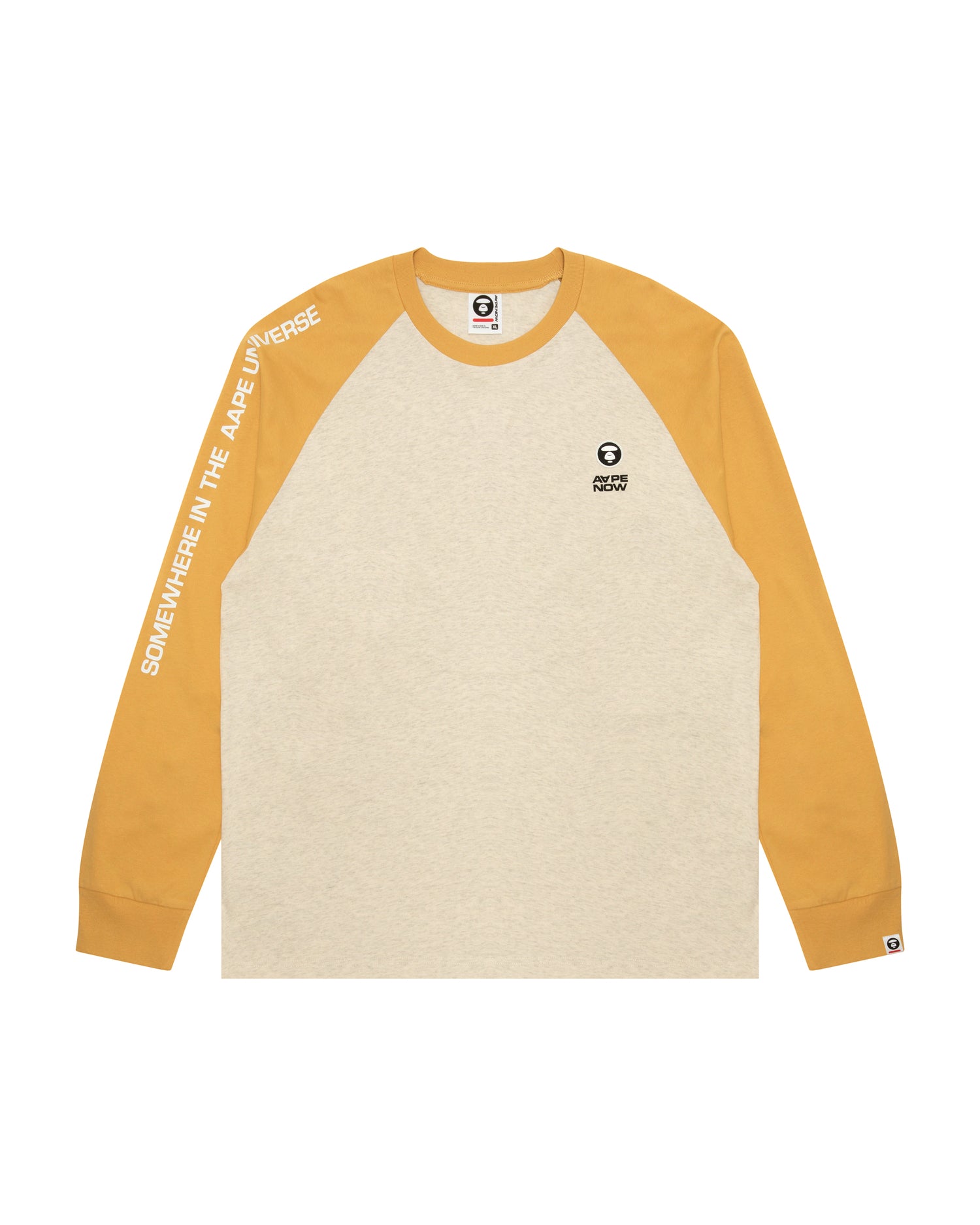 Aape Moonface logo raglan long sleeve tee | Bape official