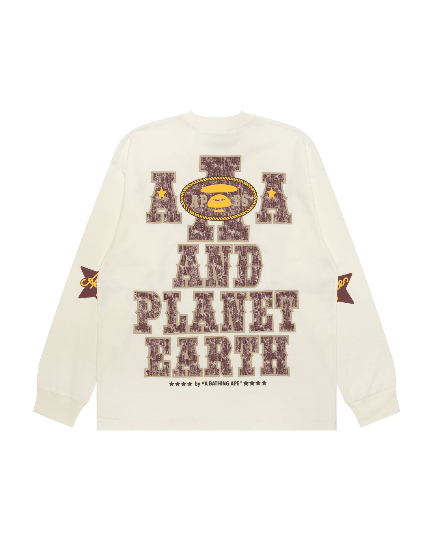 AAPE AAPEUNVS moonface logo long sleeve tee | Bape official