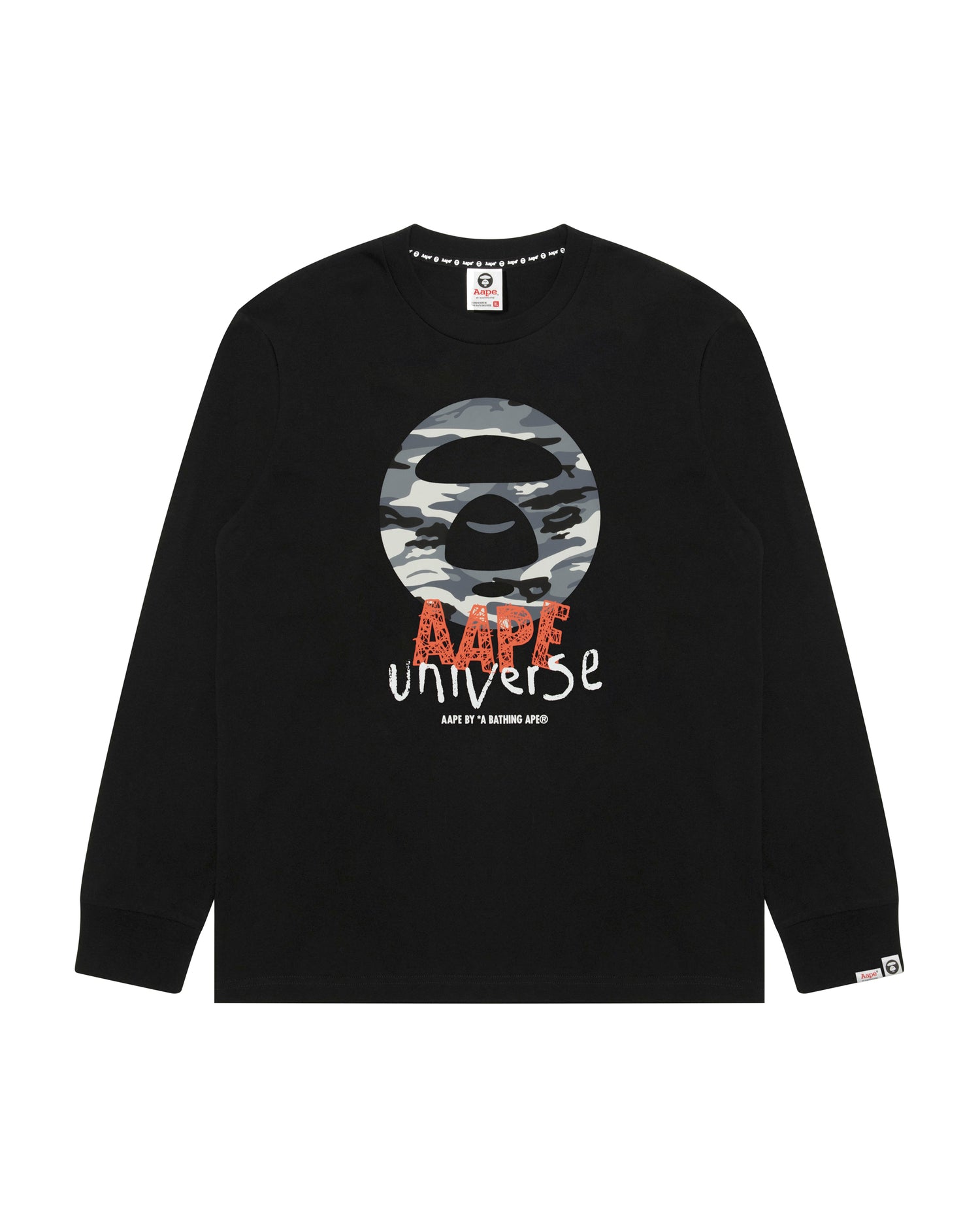 AAPE AAPEUNVS moonface long sleeve tee | Bape official