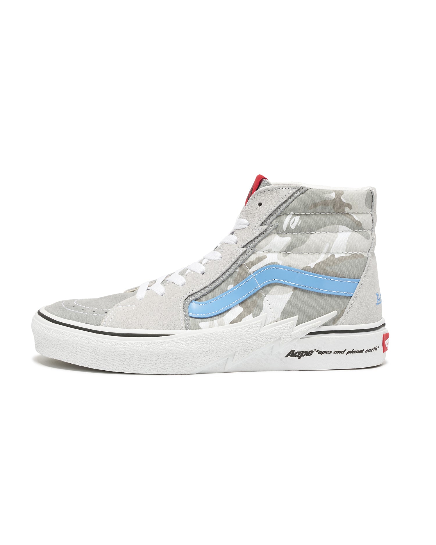 VANS x AAPE SK8-HI BOLT★コラボ★兼用★AAPE GREY/BLUE Vans X Aape SK8-Hi Bolt Grey Blue men's sneakers VN0A5JIVY31