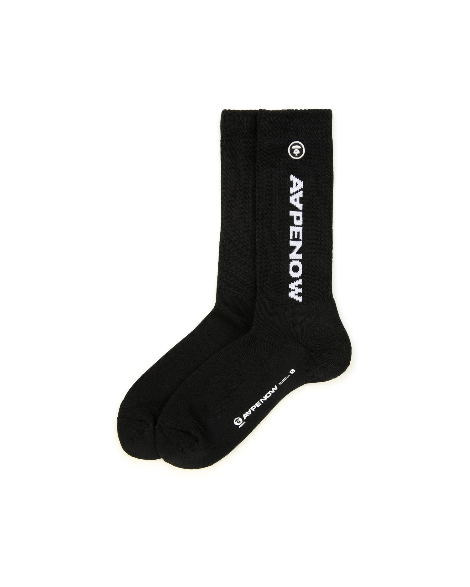 AAPE AAPENOW moonface logo crew socks | Bape official