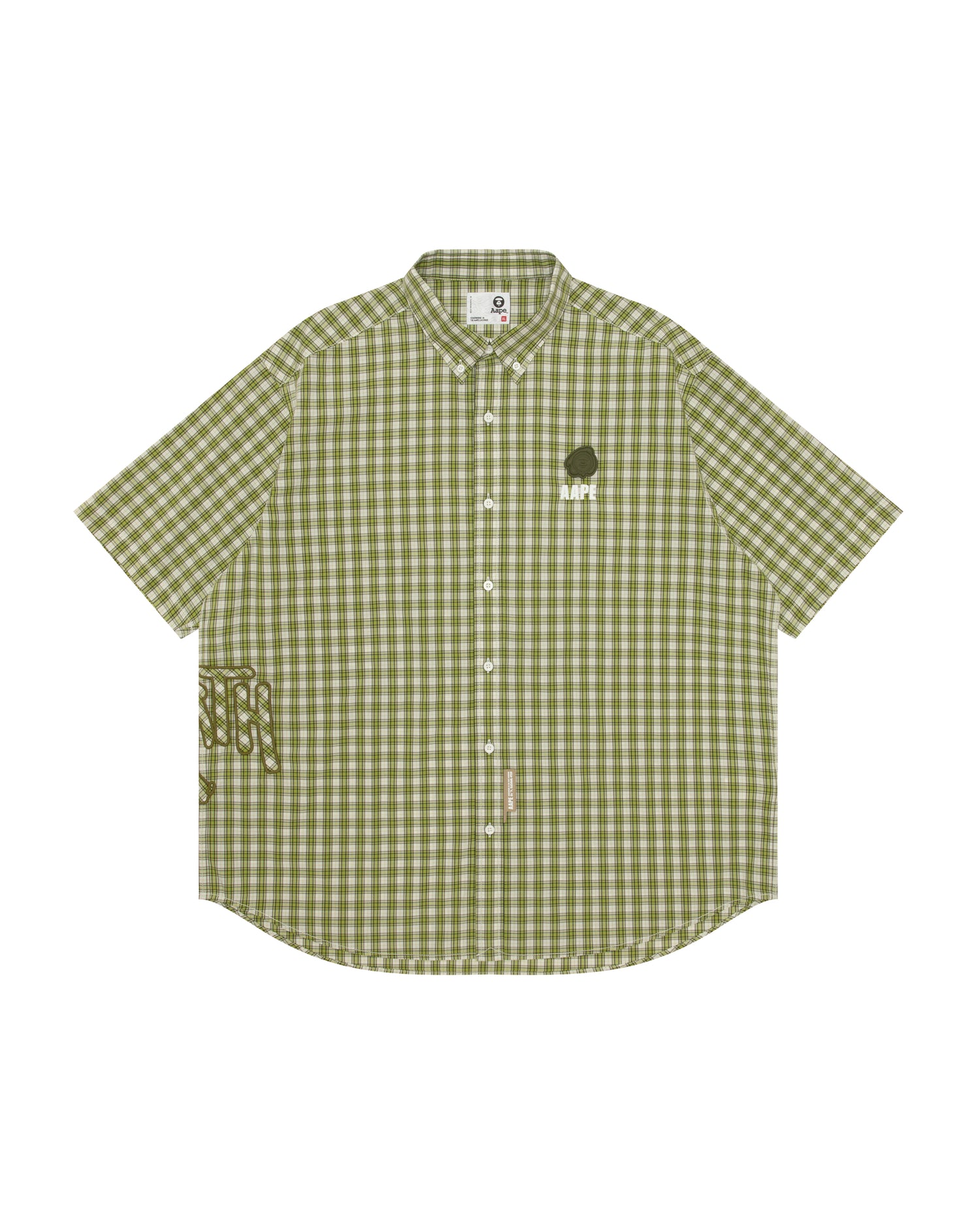 AAPE Moonface logo check shirt | Bape official website – INT