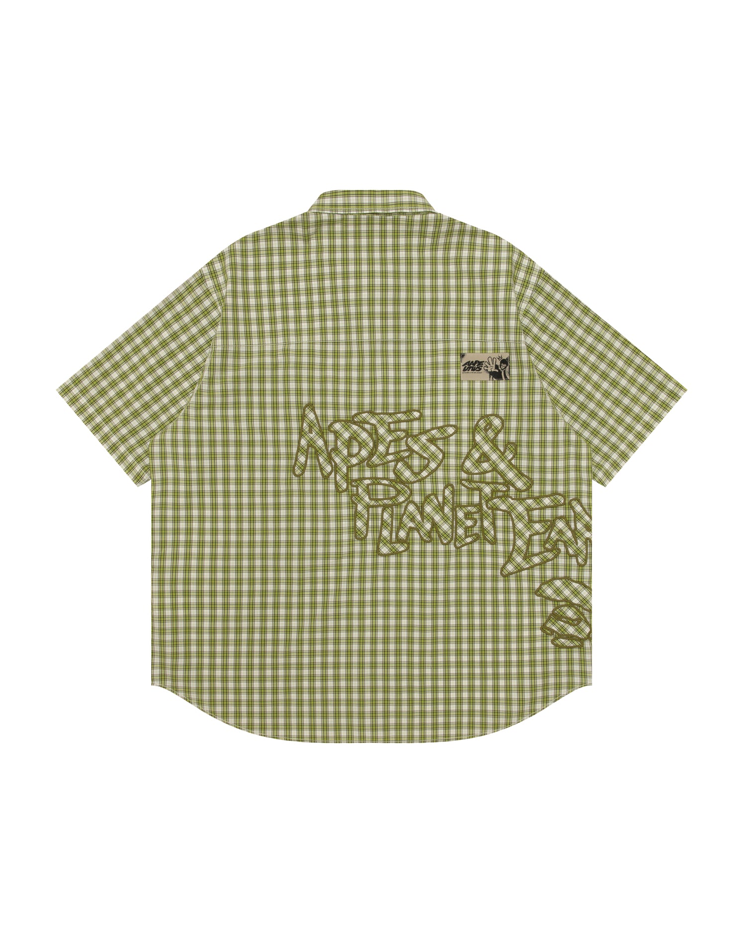 A BATHING APE レディースXS 長袖シャツ　バッファローチェック　緑 A BATHING APE レディースXS 長袖シャツ バッファローチェック