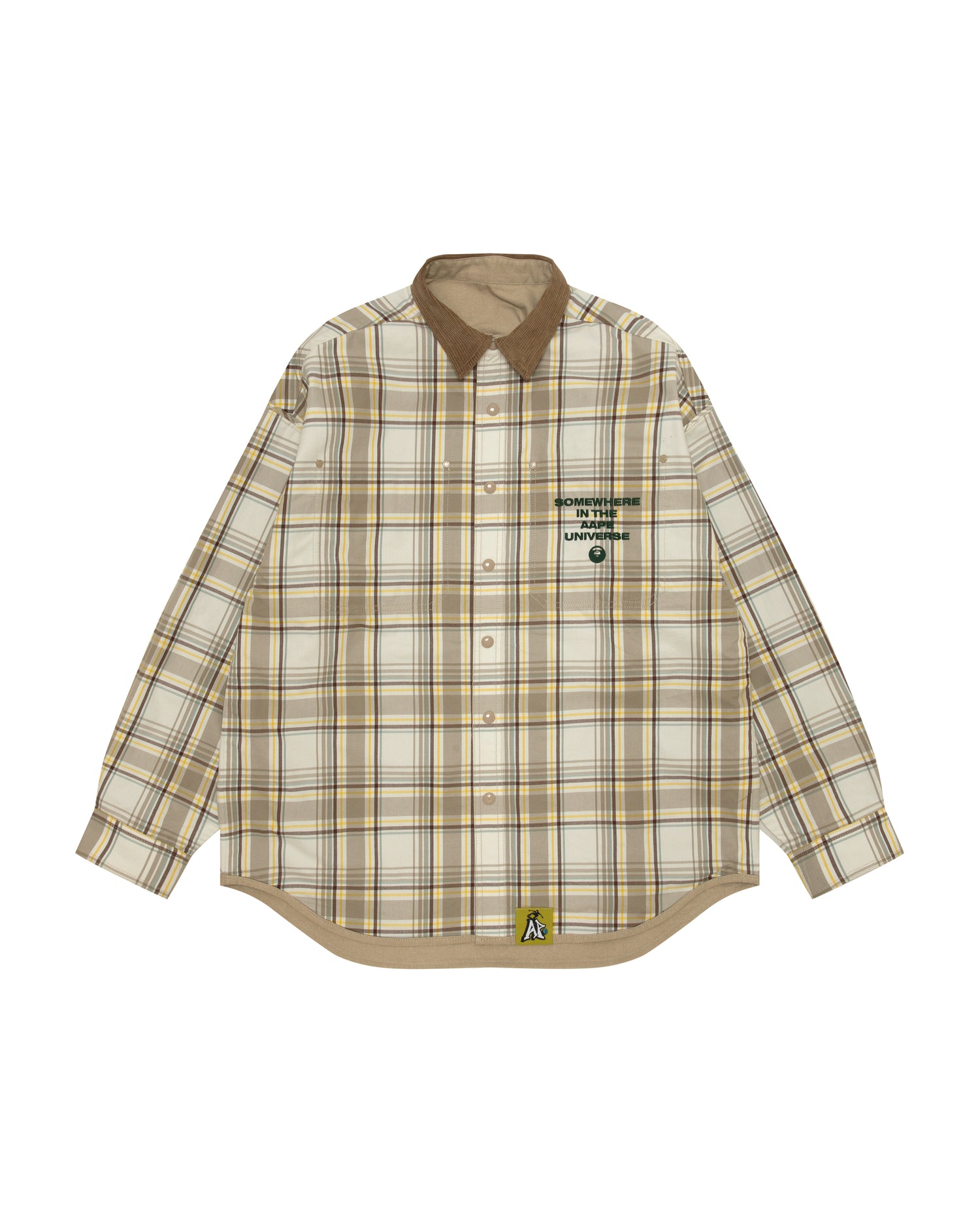 Aape Logo button down long sleeve shirt | Bape official