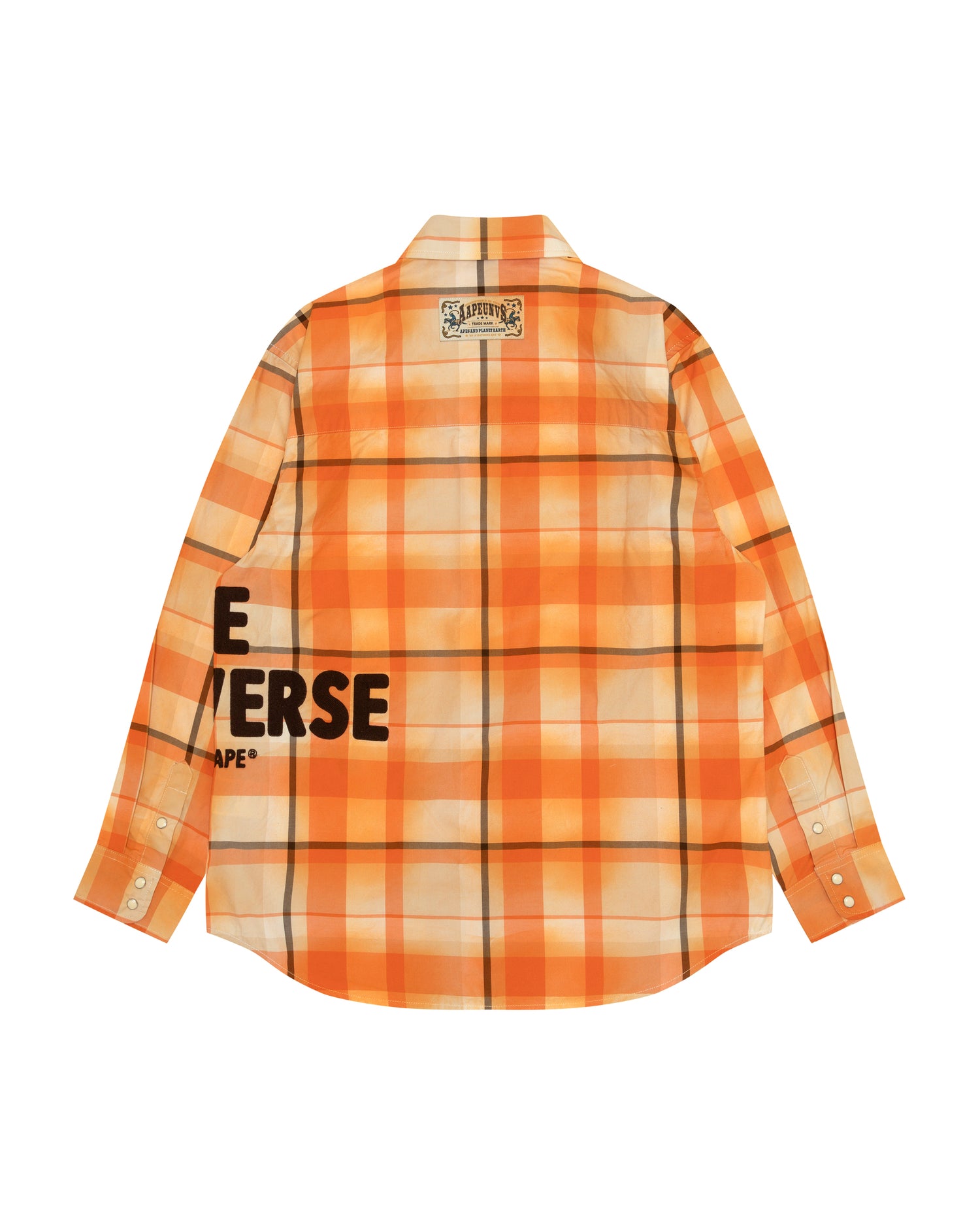 AAPE AAPEUNVS check long sleeve shirt | Bape official