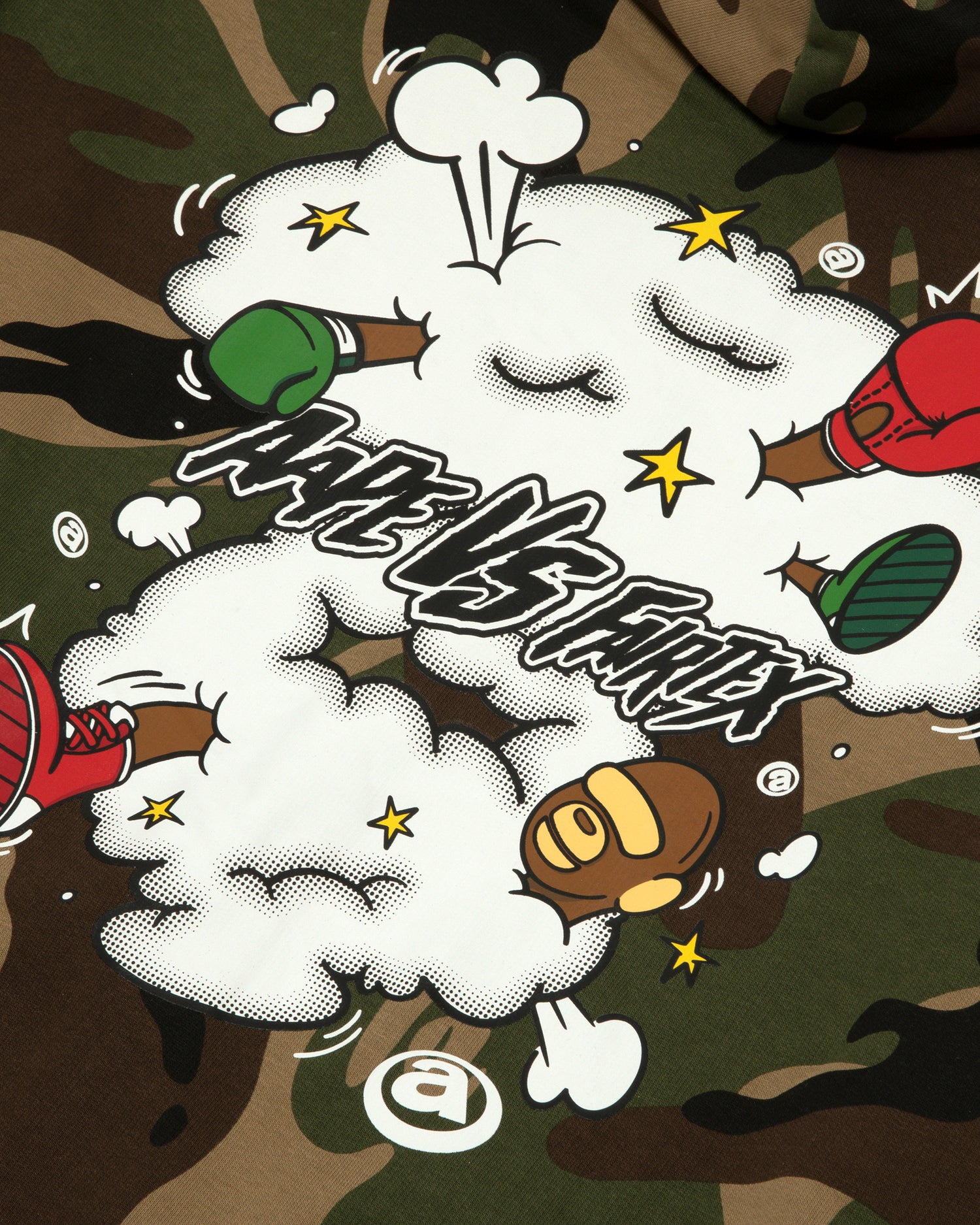 AAPE Moonface logo camo zip-up hoodie | Bape official