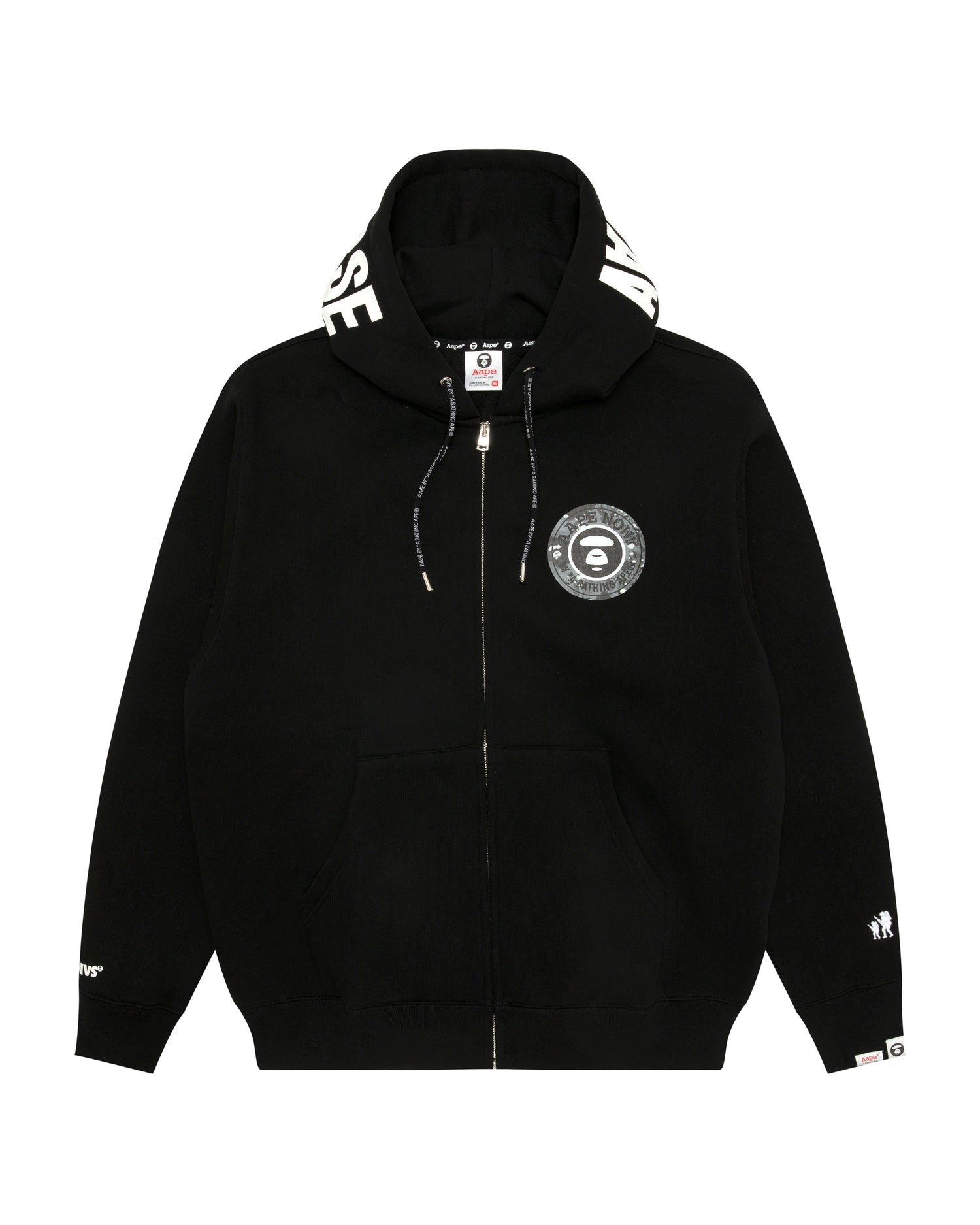 トップス a bathing ape scull logo zip-up foodie AAPE Moonface logo zip-up hoodie | Bape official website
